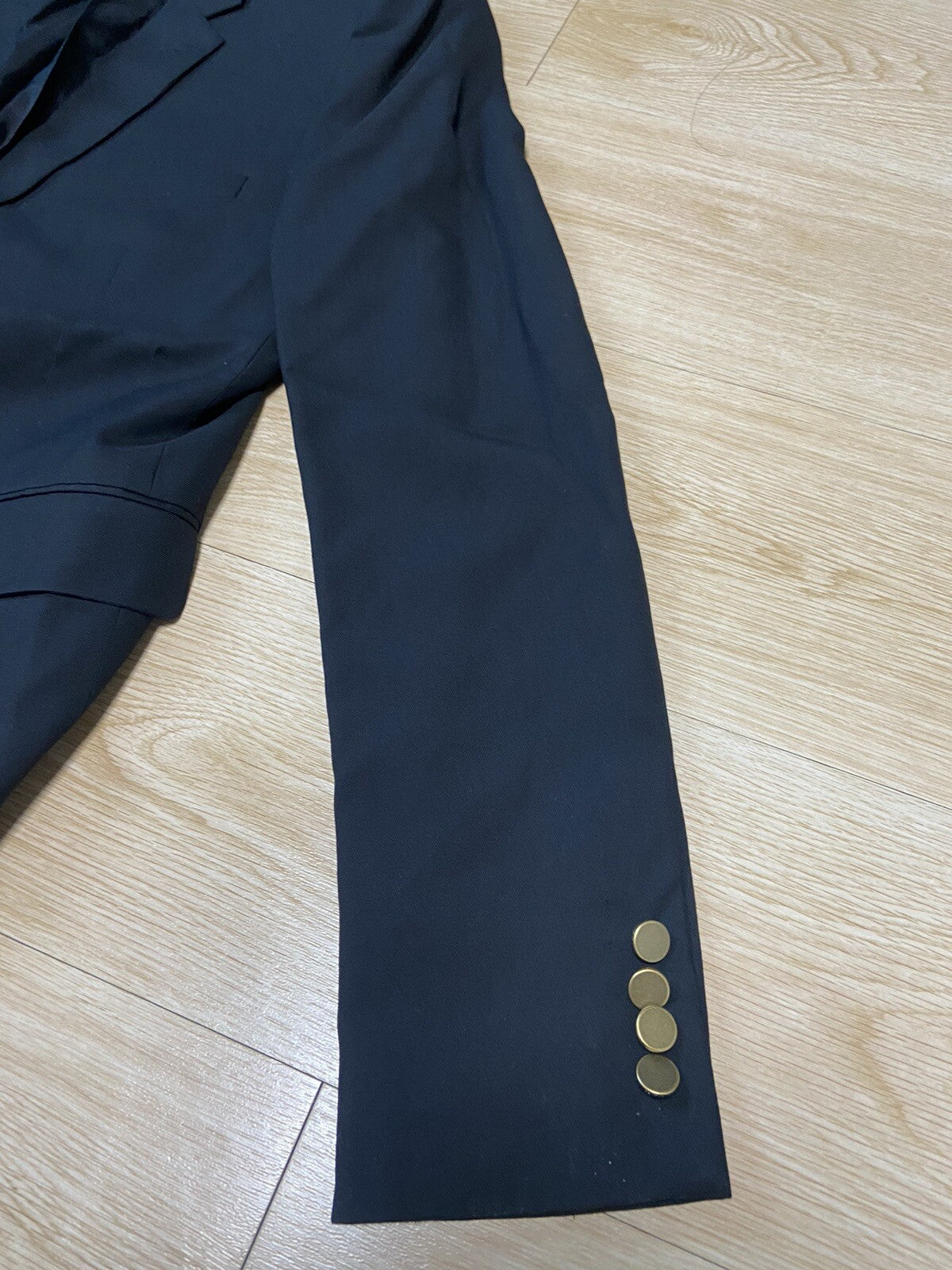 54 Saint Laurent ss17 gold button wool blazer suit Jacket