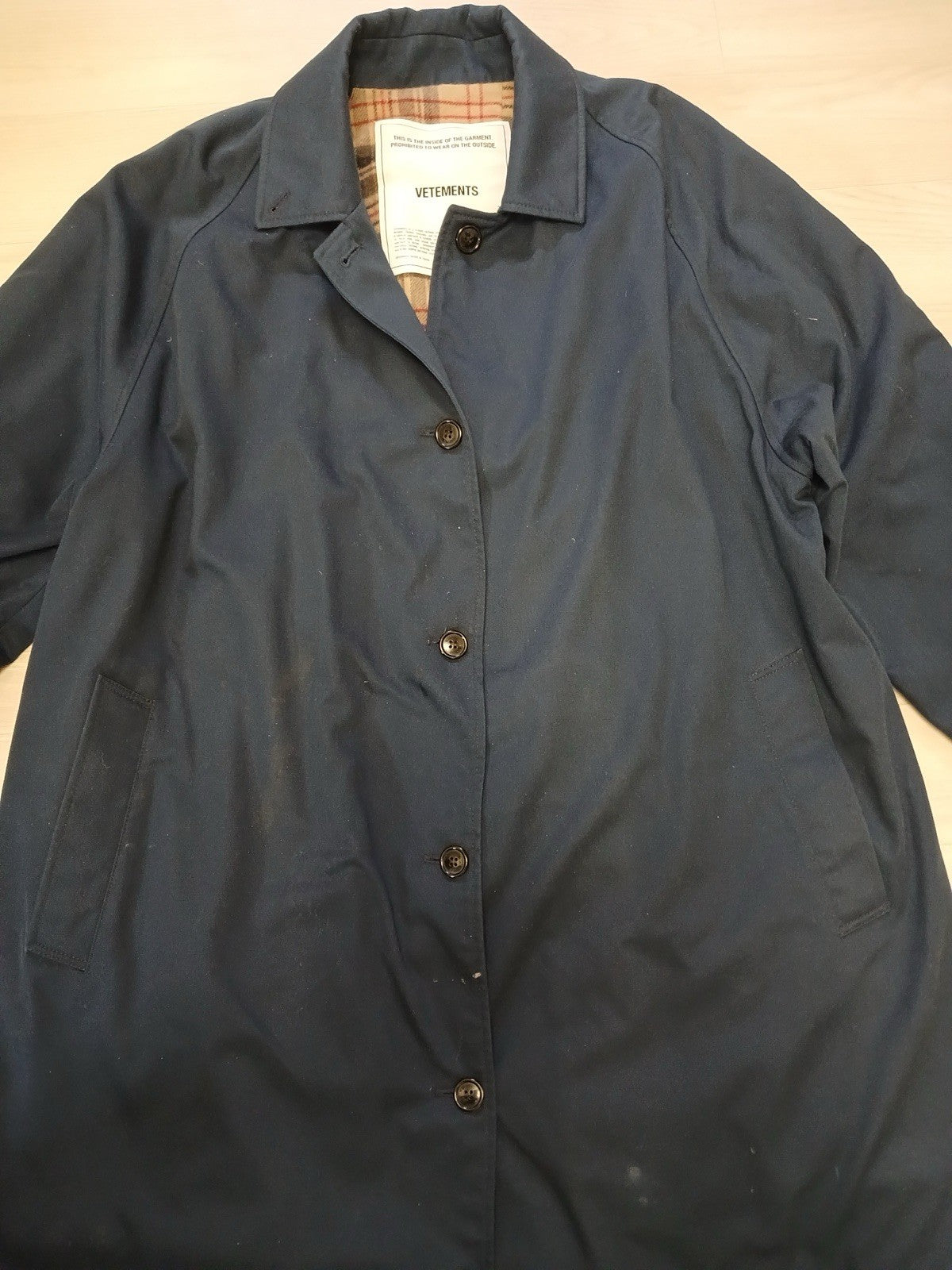 Xs Vetements reverisble Oversized scarf trench coat jacket