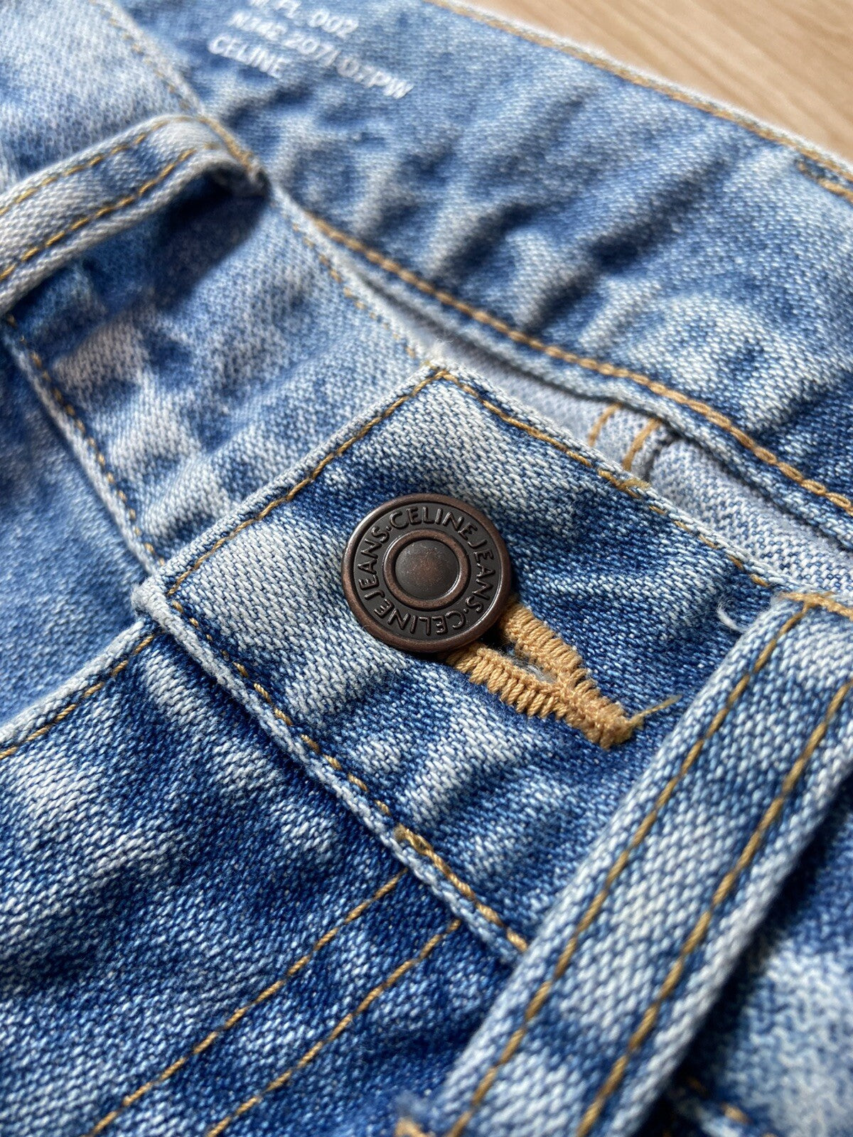 29 Celine SS20 Peer wash Bootcut flare jeans denim pants