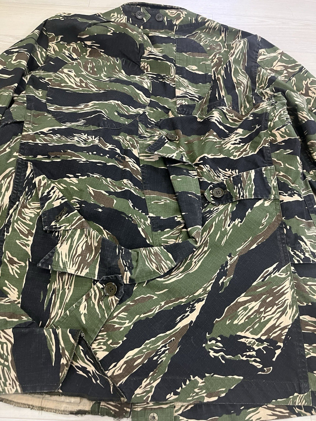 2 Undercover reconstructed M-65 tiger camo military jacket