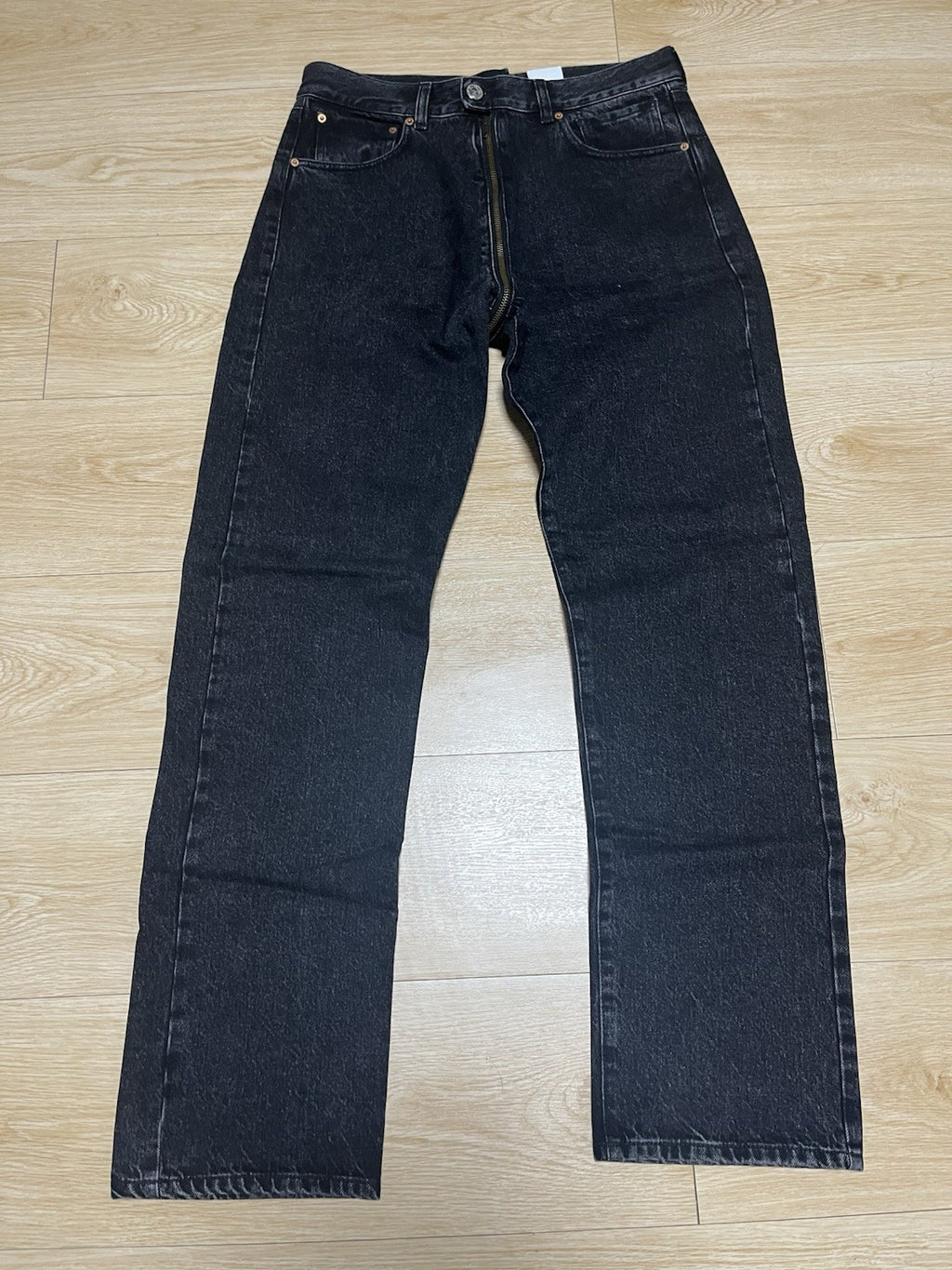 M Vetements SS20 crotch zip split HOMME denim pants jeans