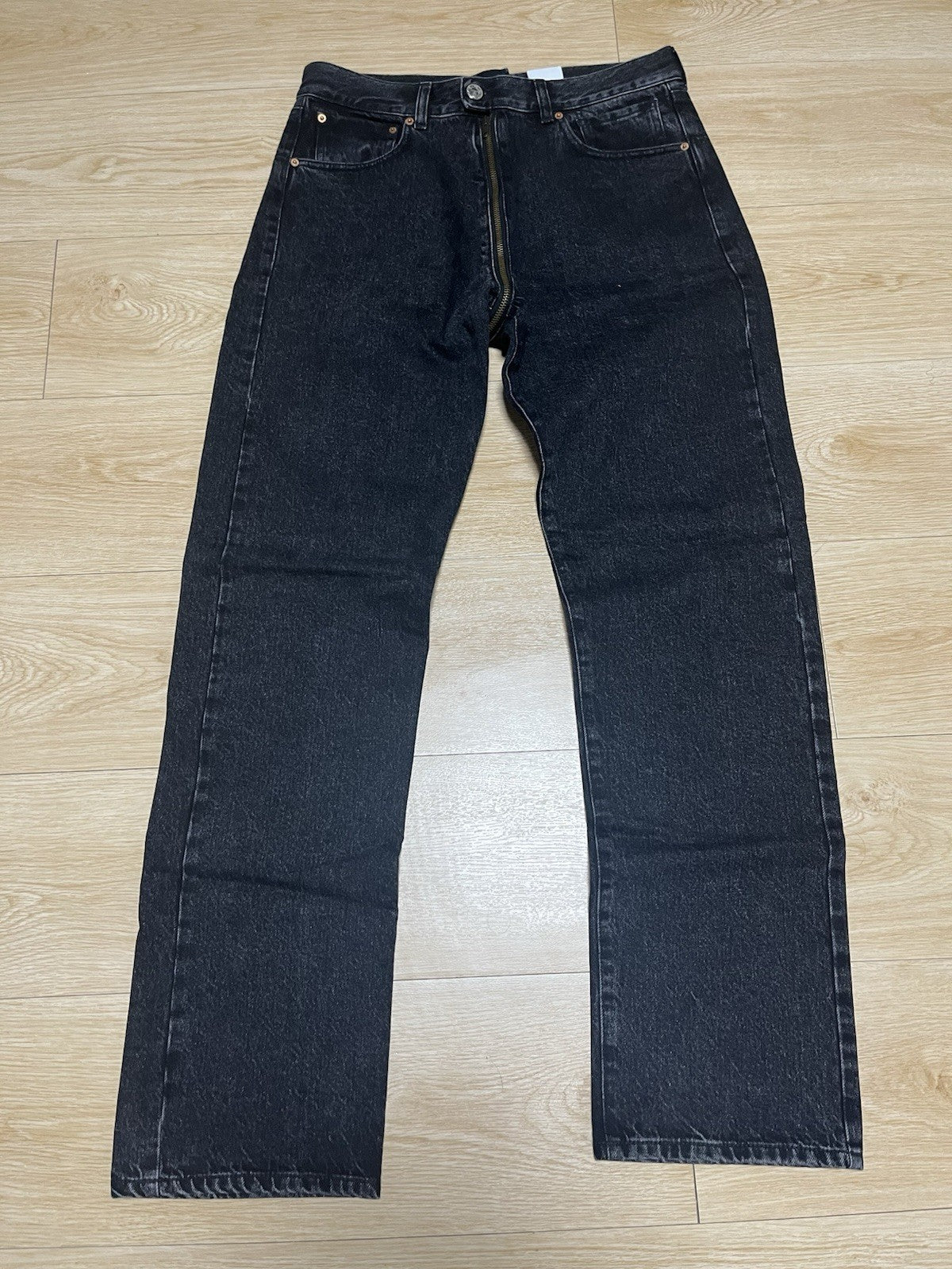 M Vetements SS20 crotch zip split HOMME denim pants jeans