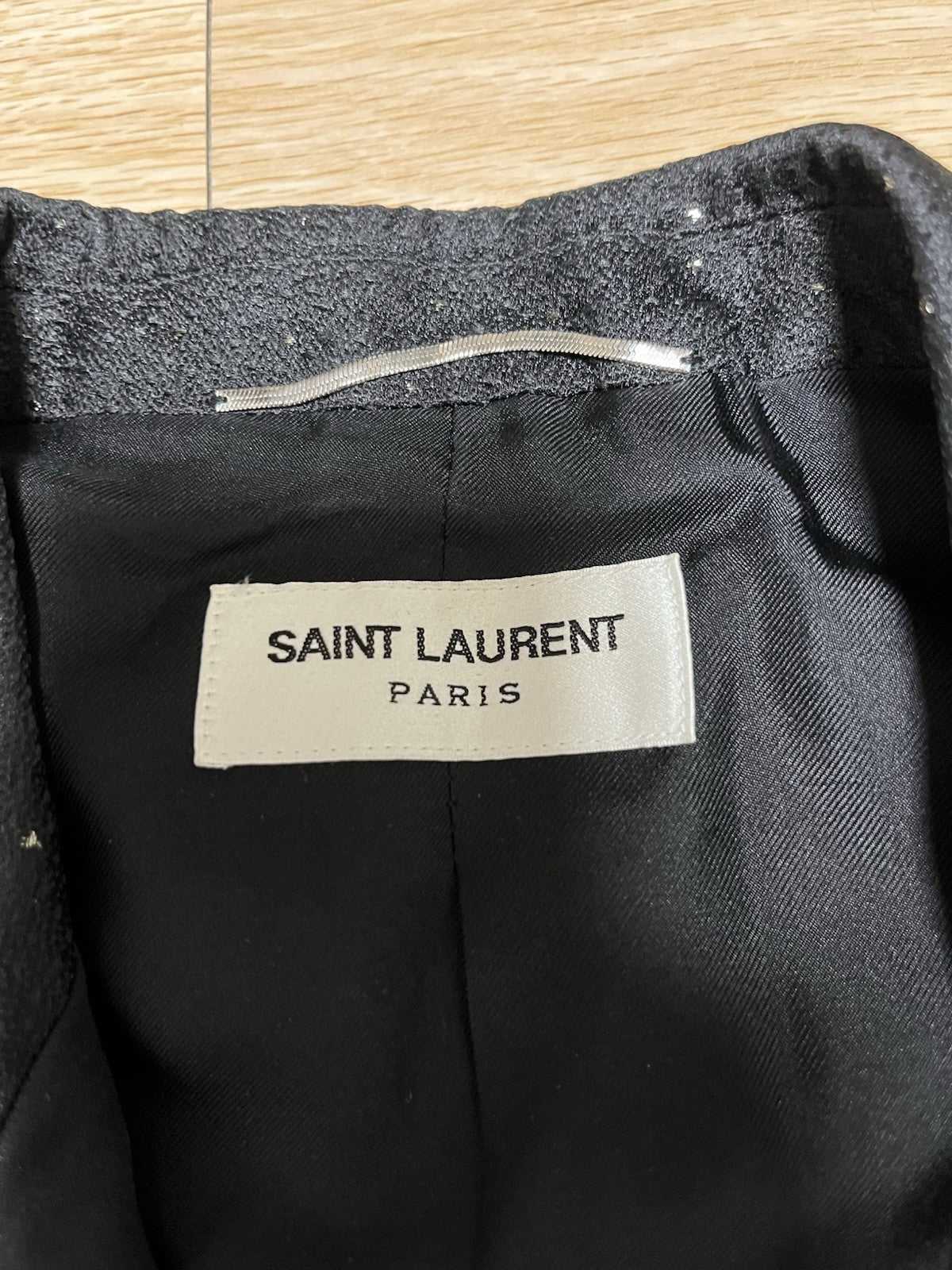 44 Saint laurent glitter Le smoking peaked lapel blazer suit jacket