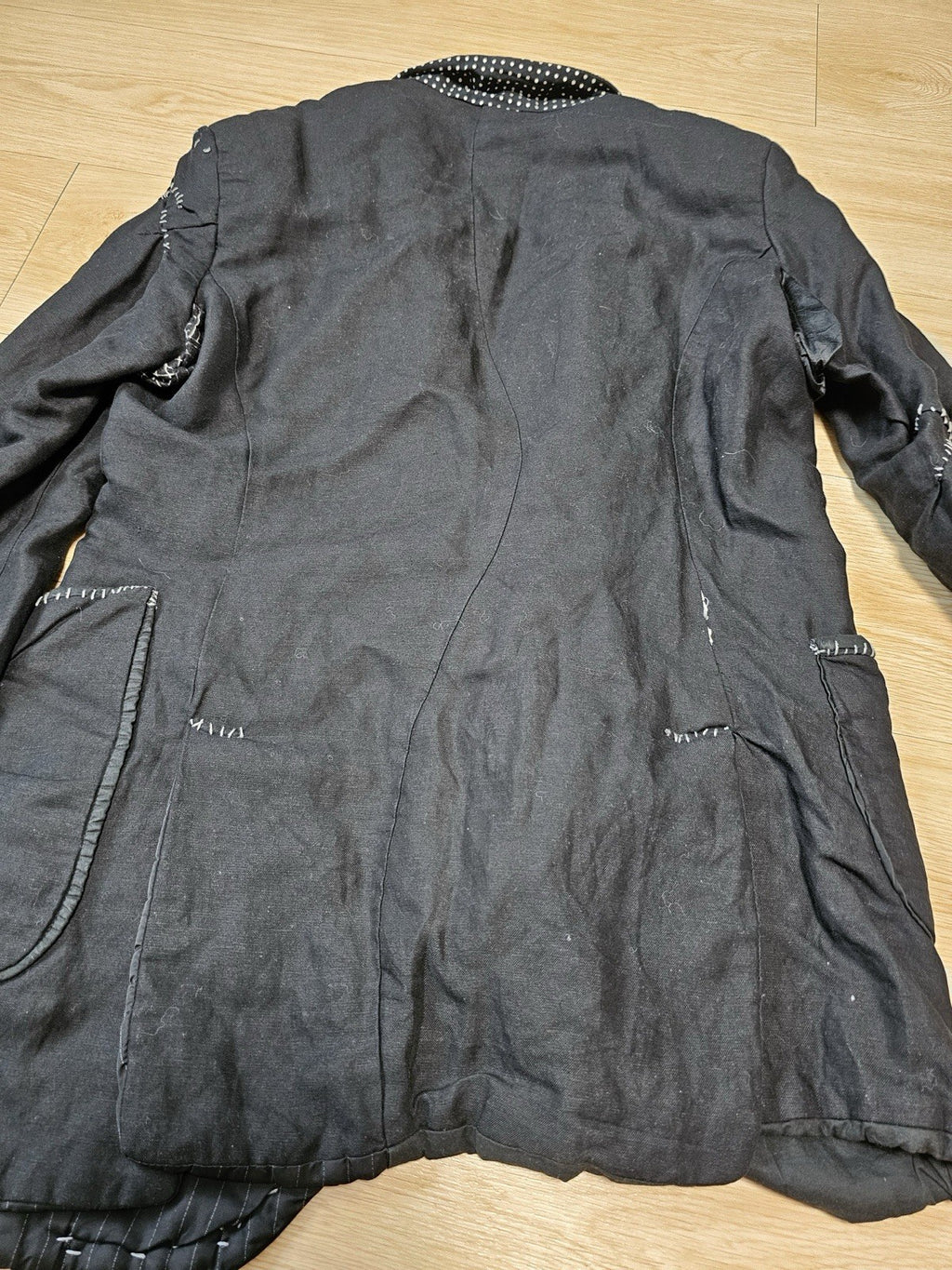 M Undercover AW04 But Beautiful Six-button assymetric blazer jacket