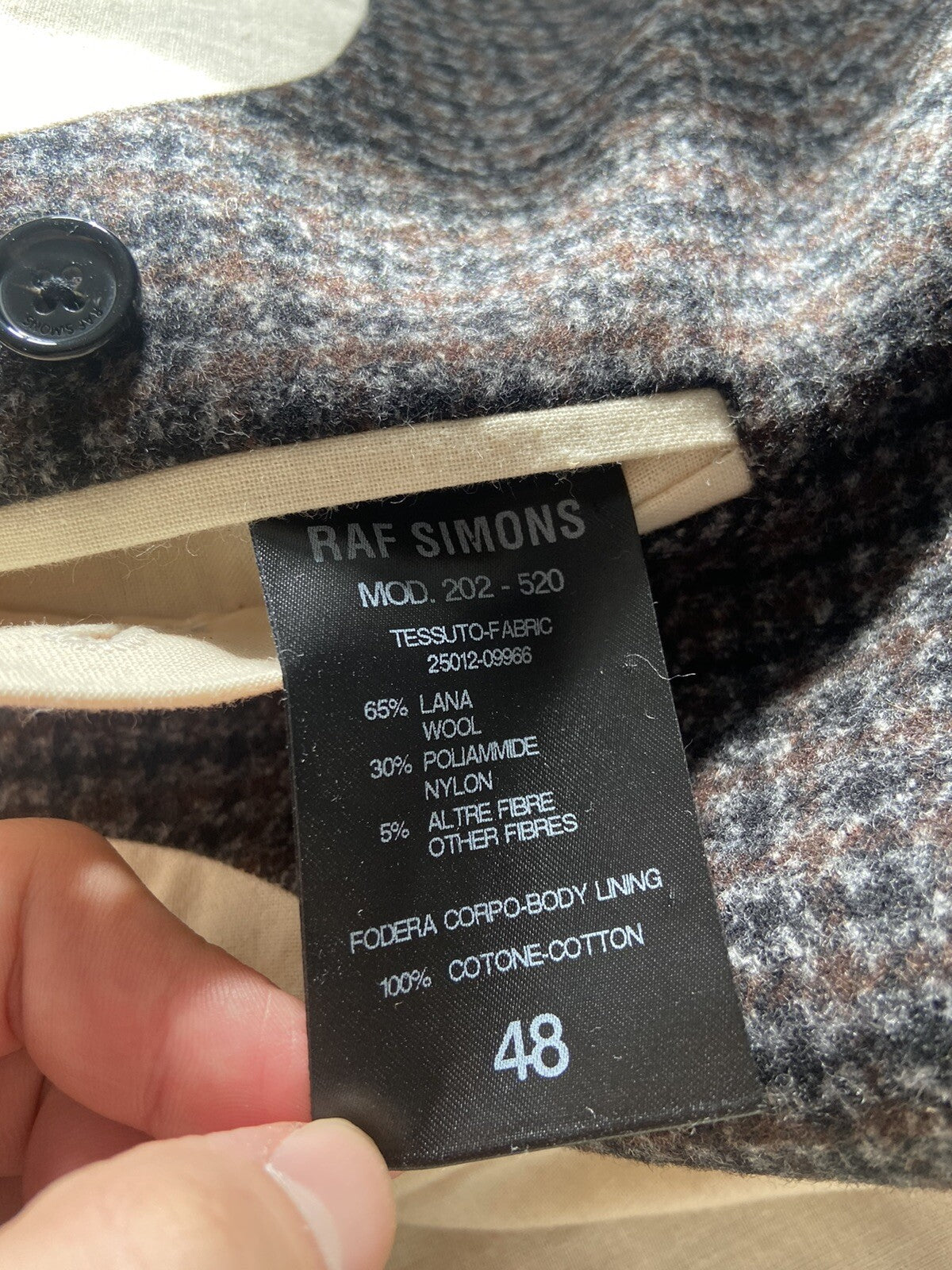 48 Raf Simons aw20 rs lab houndtooth blazer jacket