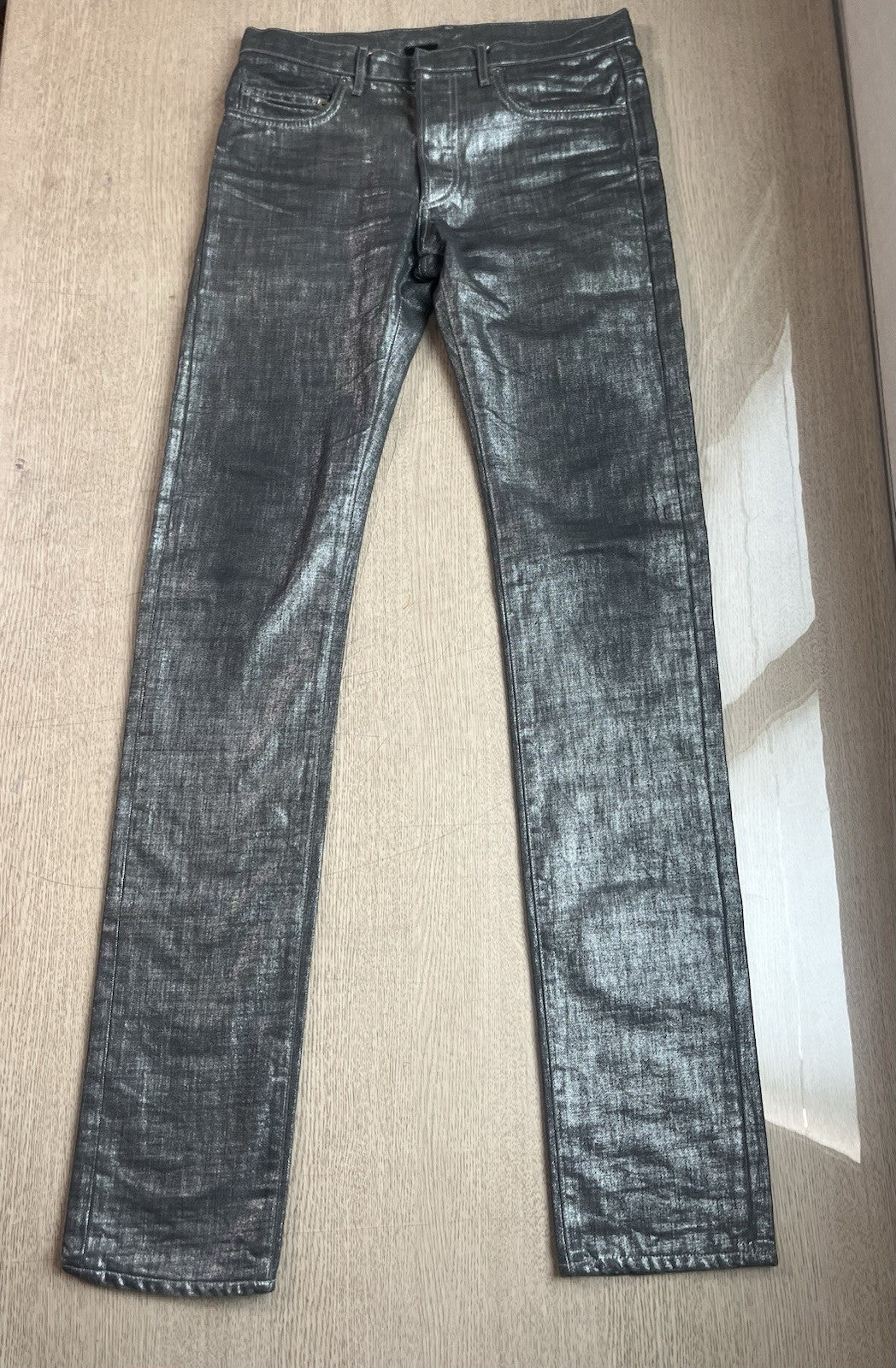 29 dior homme 06 radioactive silver denim pants jeans