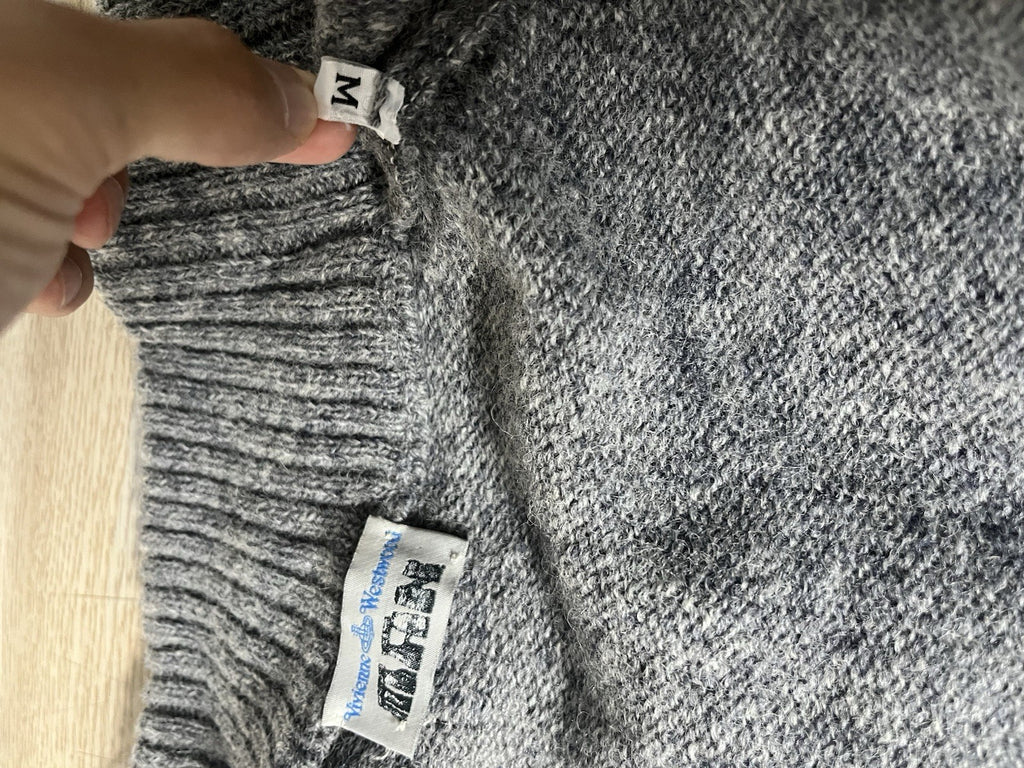 M vivienne westwood man orb logo knit zip up jacket