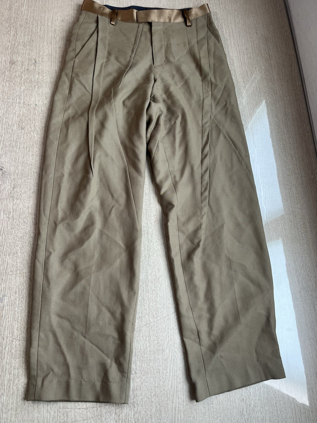 2 Undercover multi darts assymetric wool slacks pants
