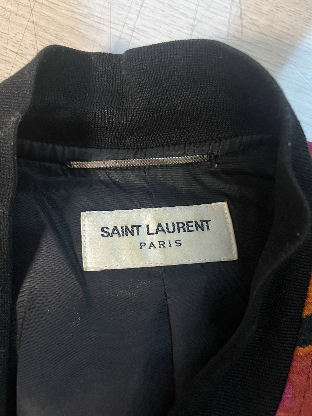 46 saint laurent floral crepe embellished bomber jacket