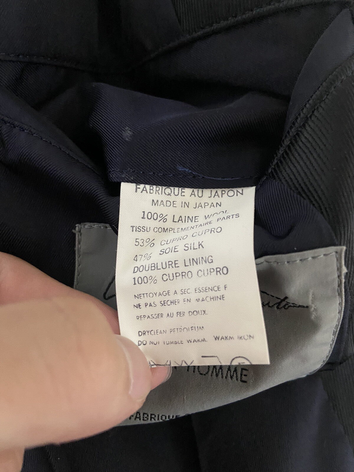 M Yohji Yamamoto Pour homme vintage silk lapel blazer jacket