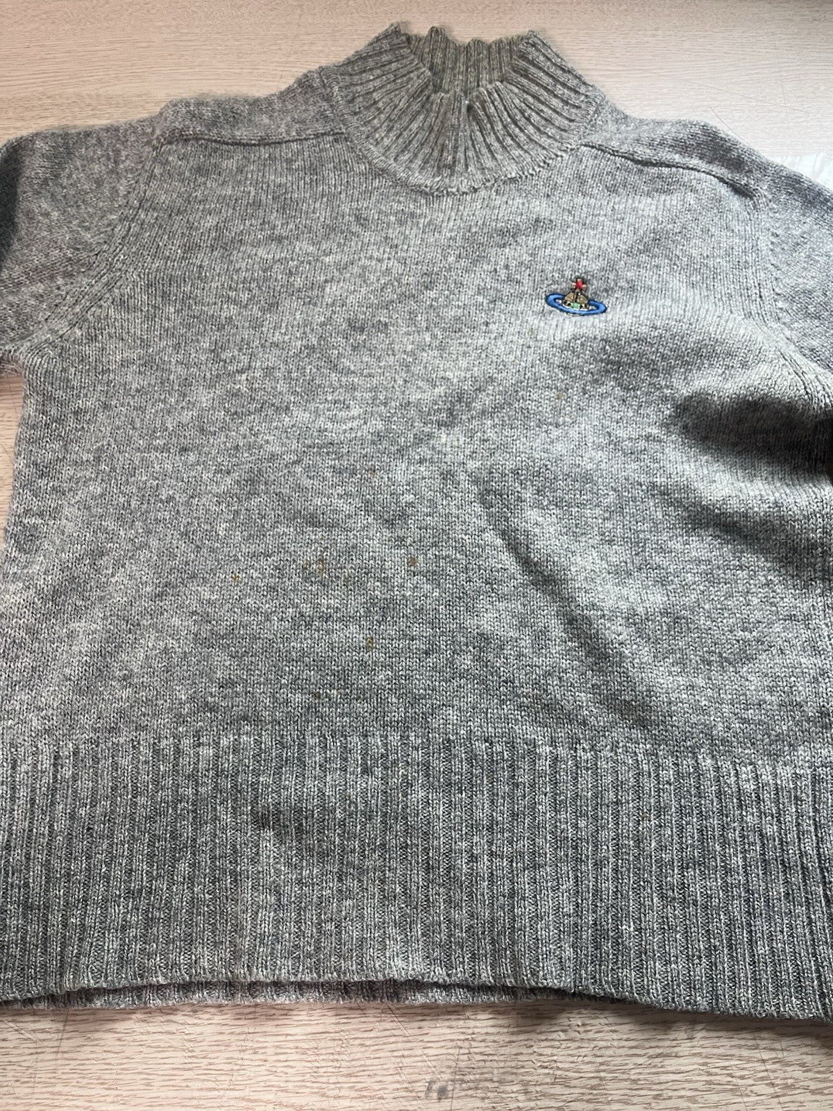 M vivienne westwood man orb logo high neck knit sweater