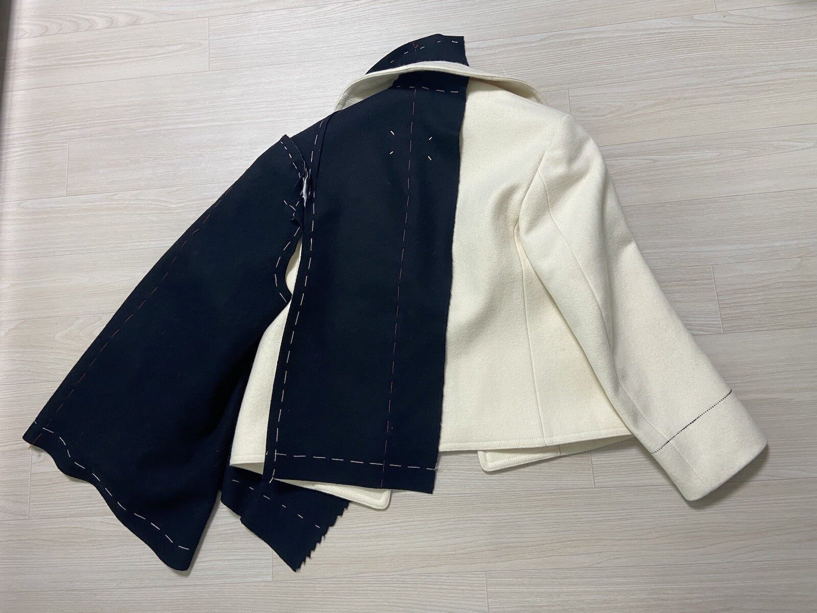 44 Maison Margiela Fw20 Two tone in progress coat