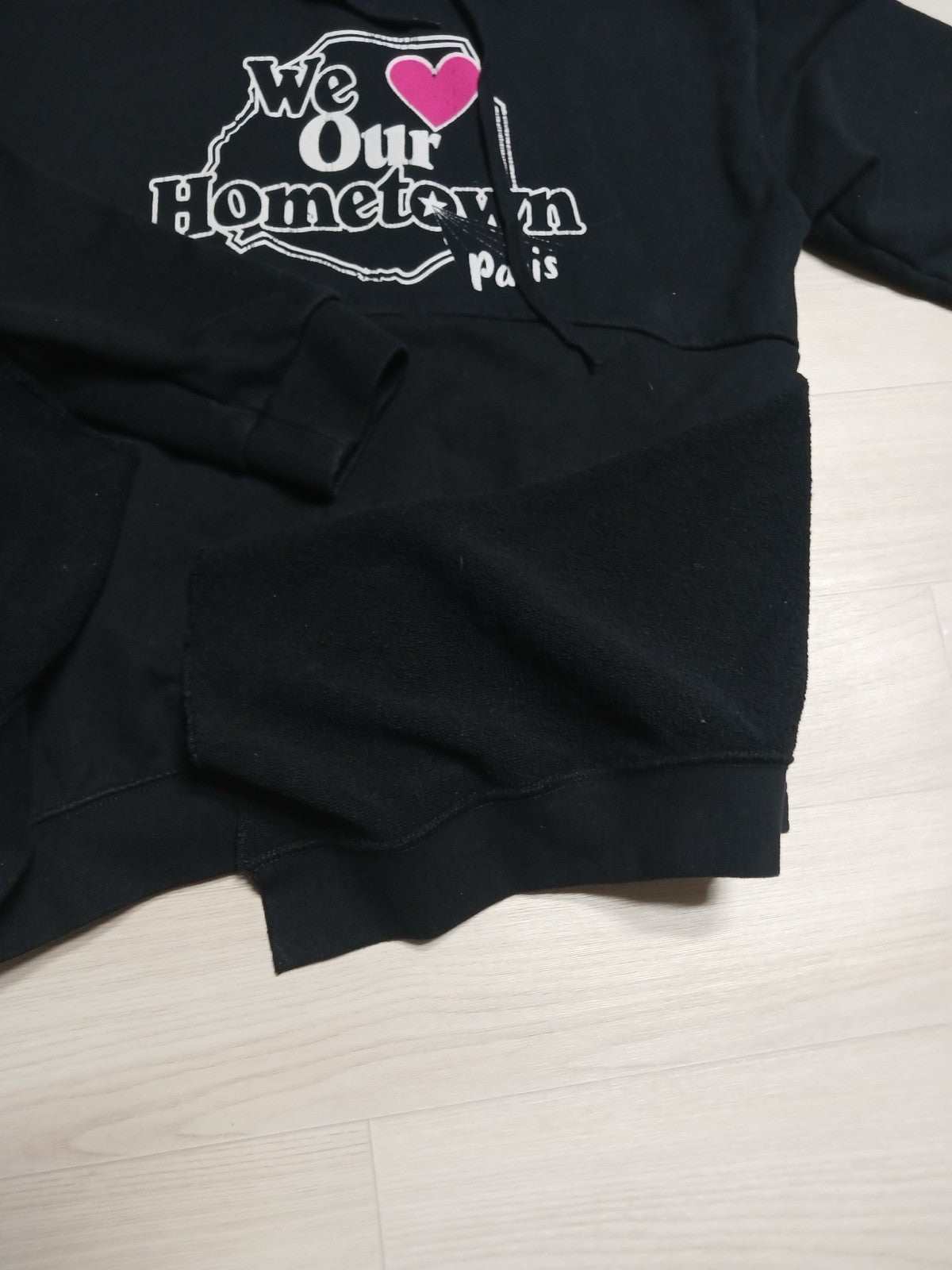 S vetements WE OUR HOMETOWN layered hoodie