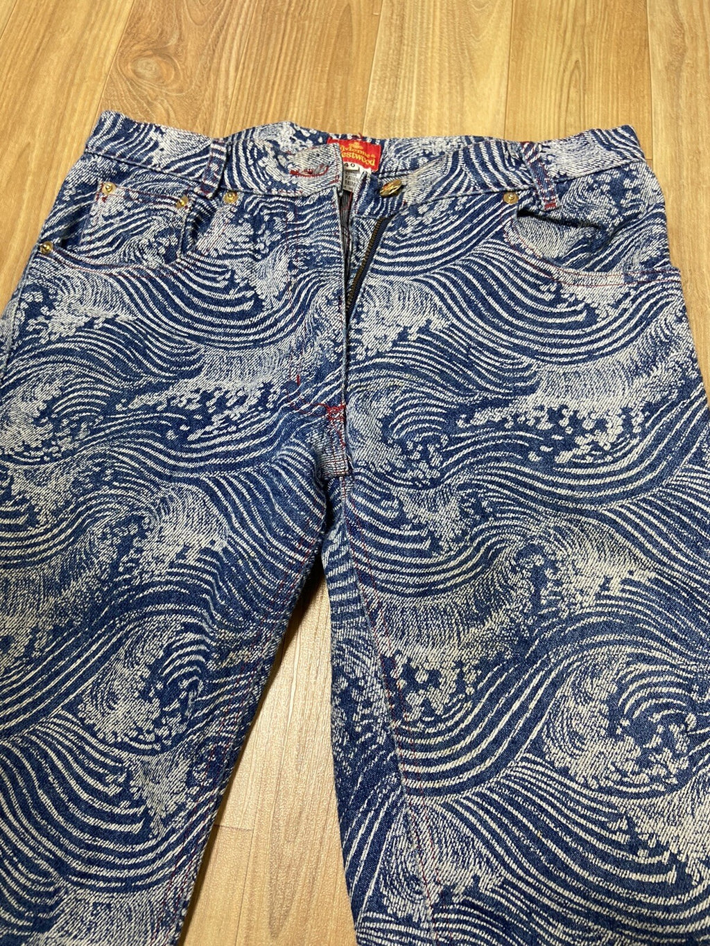 40 Vivienne westwood aw92 The Great Waves denim pants jeans