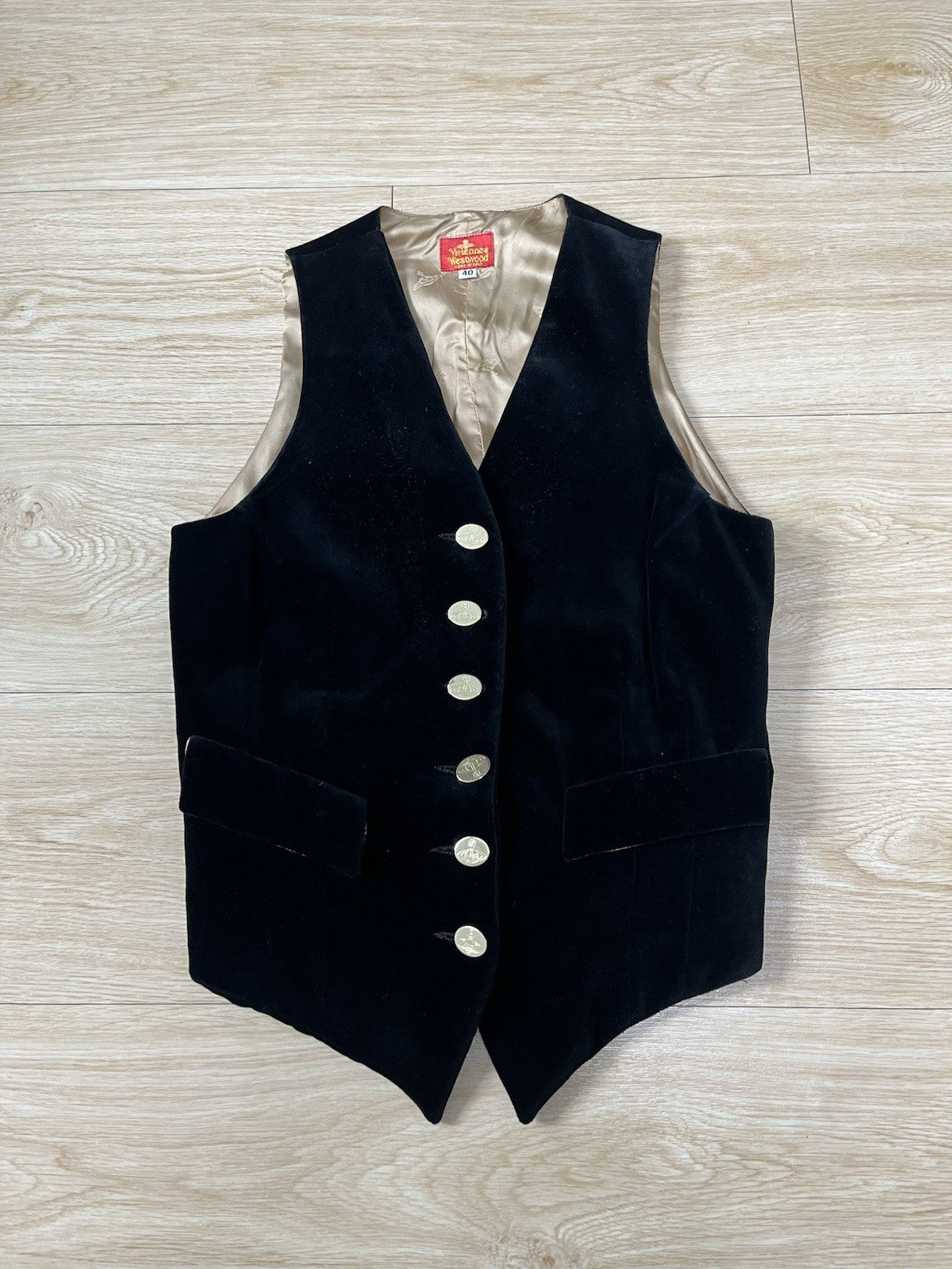 10 Vivienne westwood 90s Vintage 6 buttons velvet waist coat vest jacket