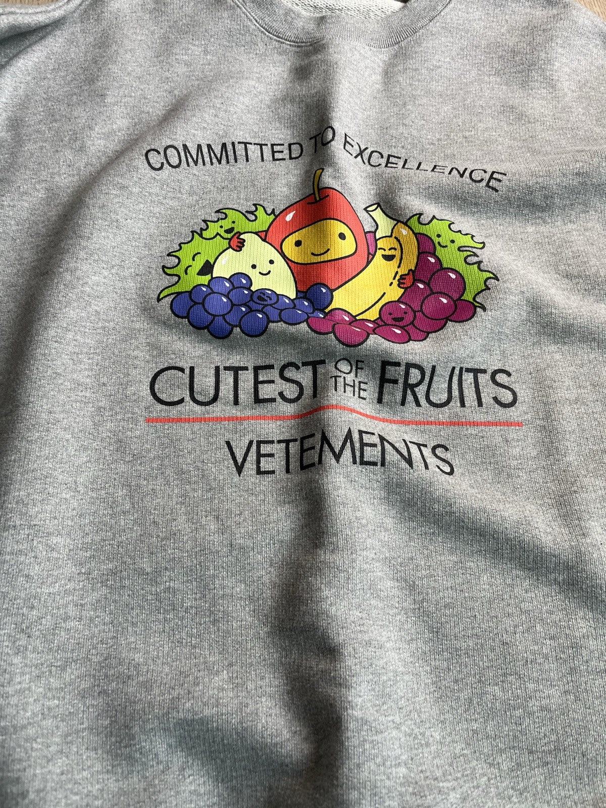 XS Vetements cutiest of the fruits oversized sweatshirts