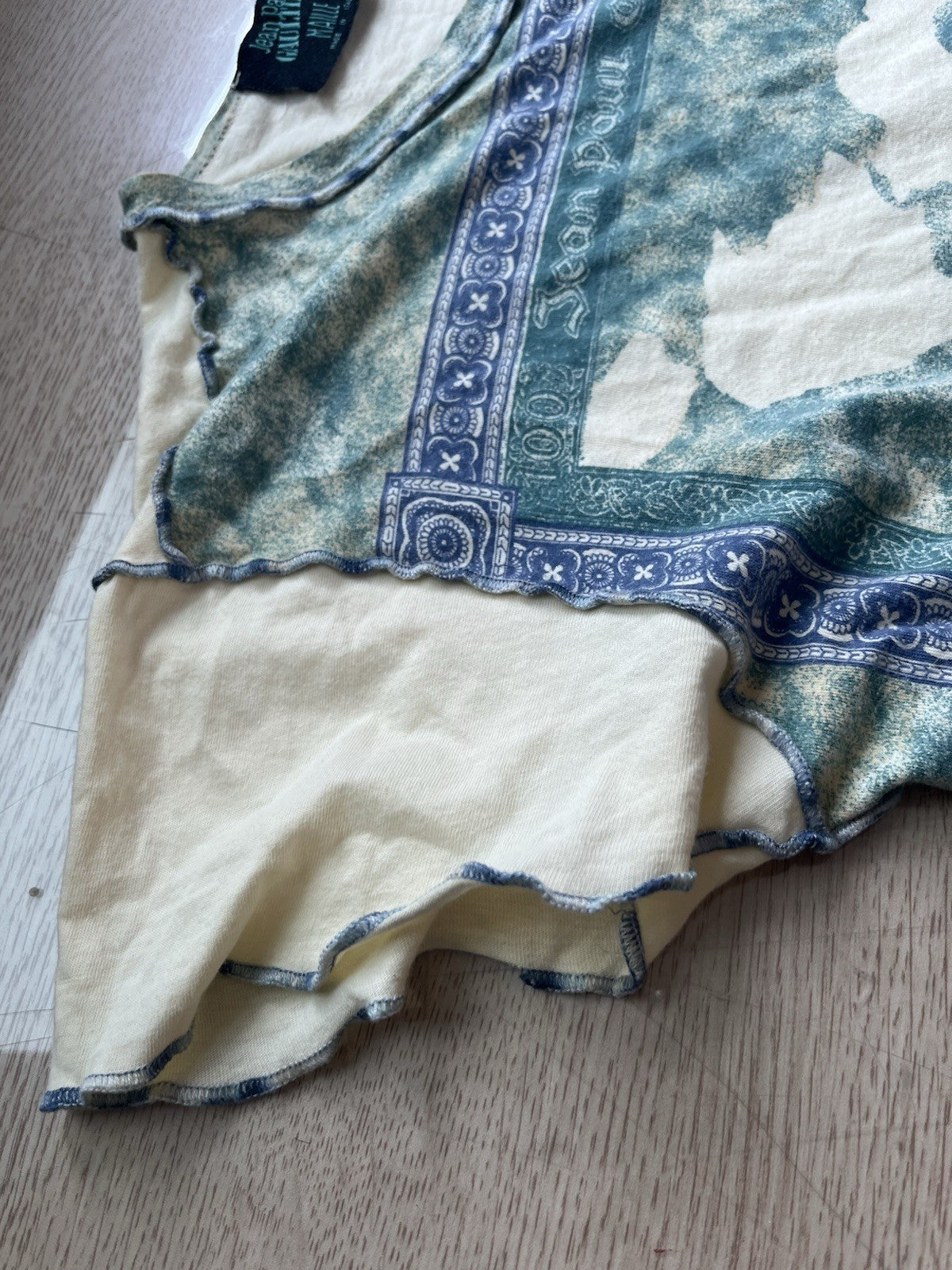 M Jean Paul Gaultier maille 90s 80s jeanne d’ark printing T shirt Short Sleeve