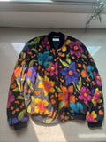 48 saint laurent floral crepe embellished bomber jacket