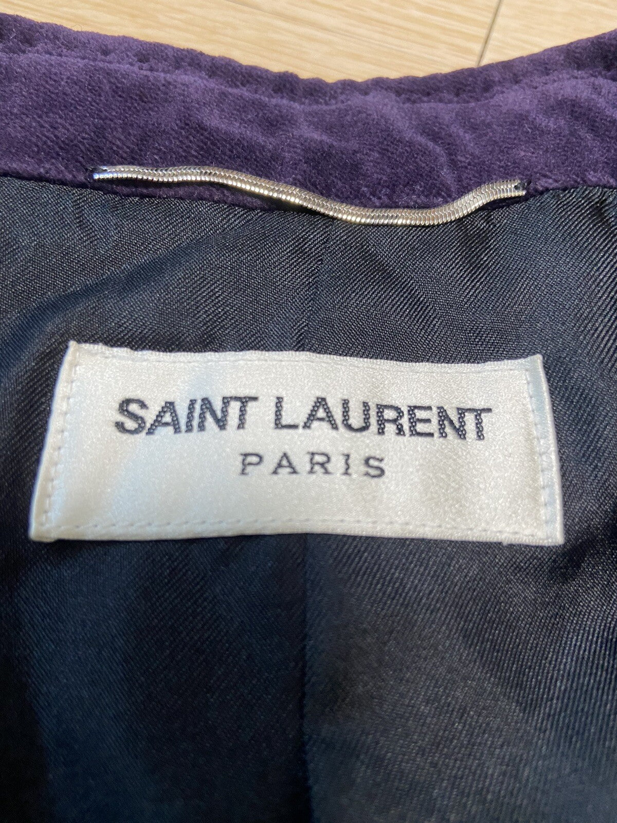 50 Saint Laurent ss15 purple velvet blazer suit