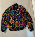 46 saint laurent floral crepe embellished bomber jacket