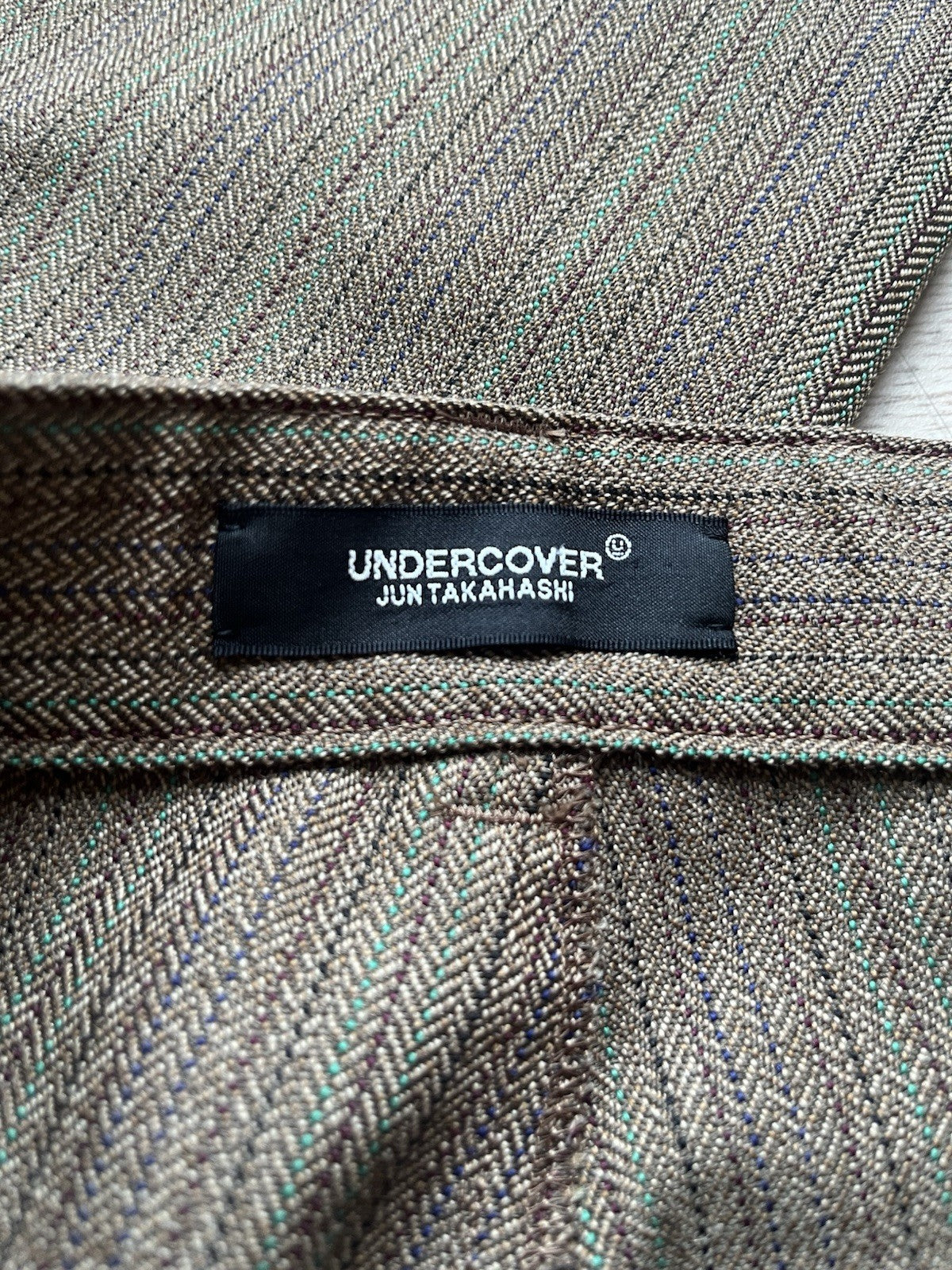 2 Undercover double sides wool slacks carpenter wide pants