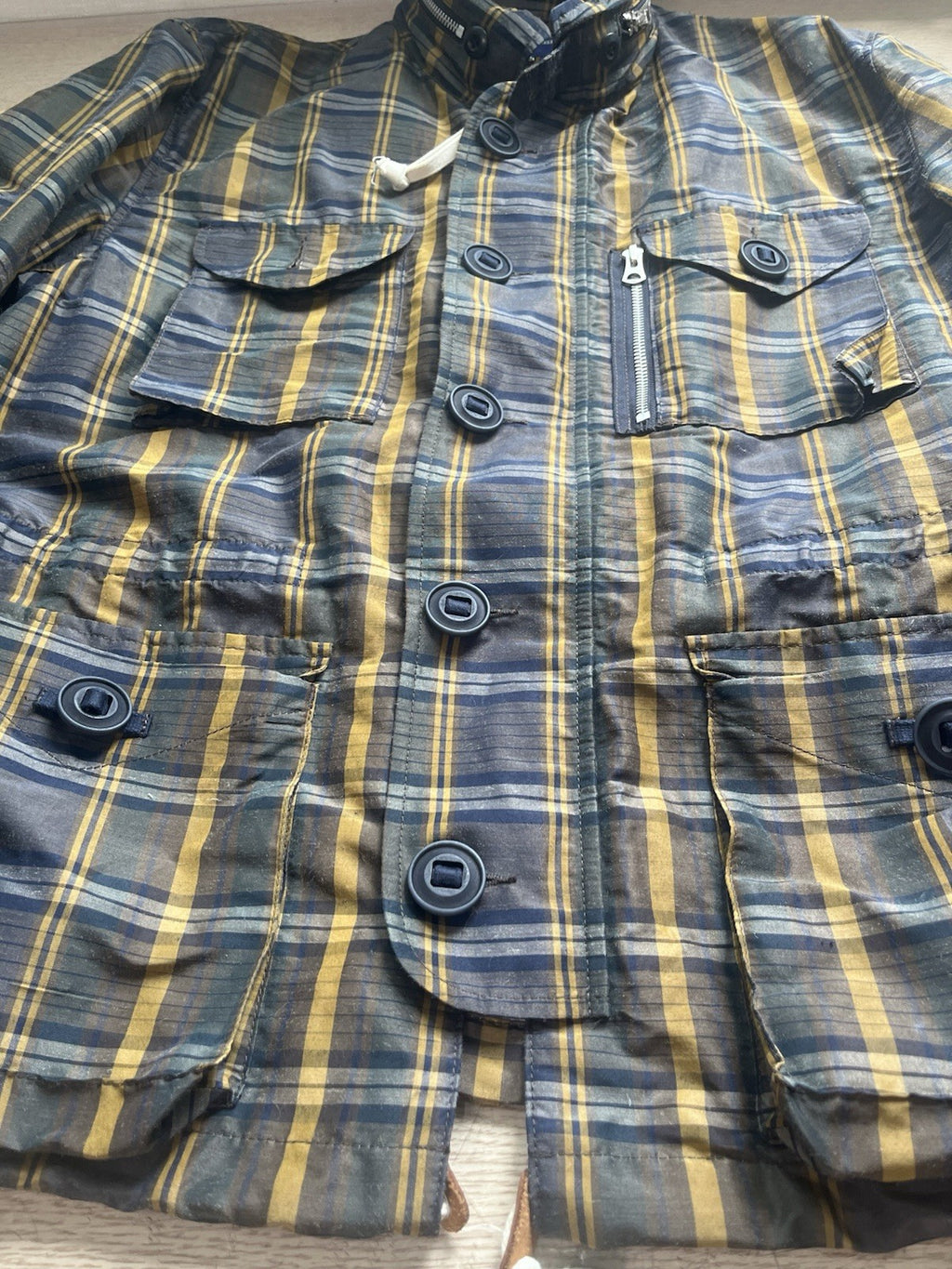 S Junya Watanabe man comme des garcons Ss22 m65 tartan Military jacket