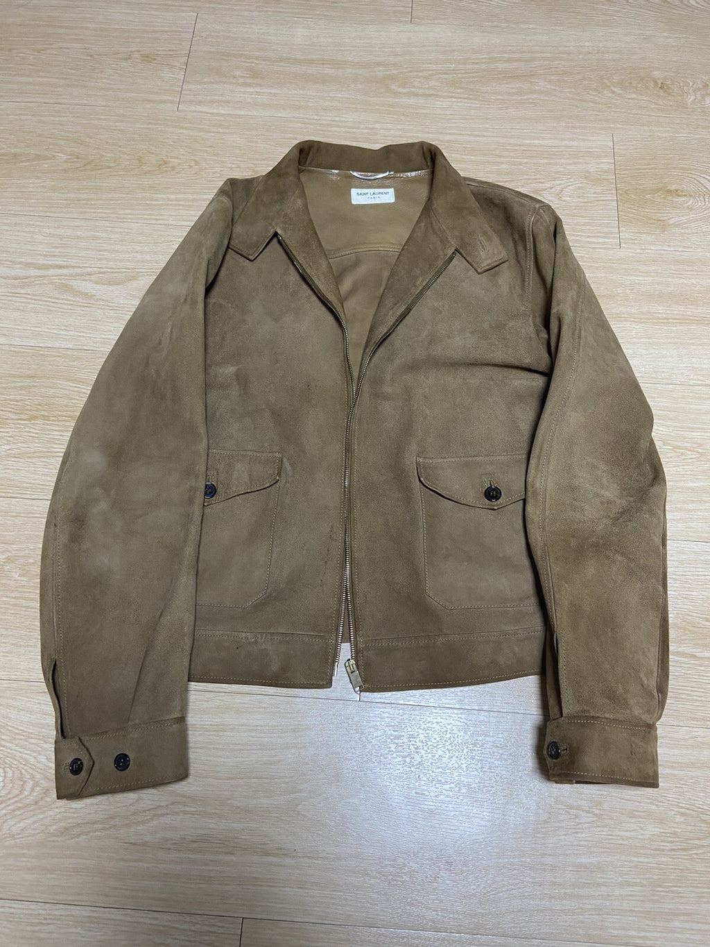 54 Saint Laurent ss14 14ss aviator suede leather jacket