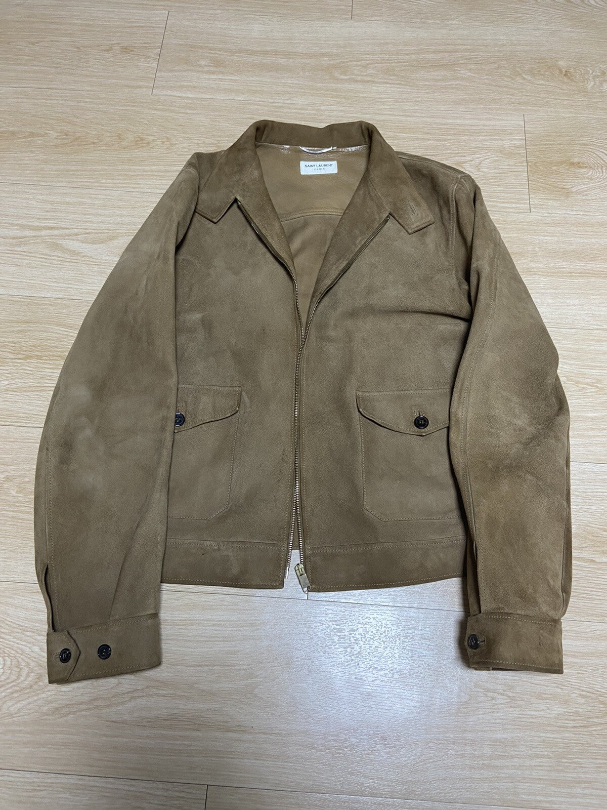 54 Saint Laurent ss14 14ss aviator suede leather jacket