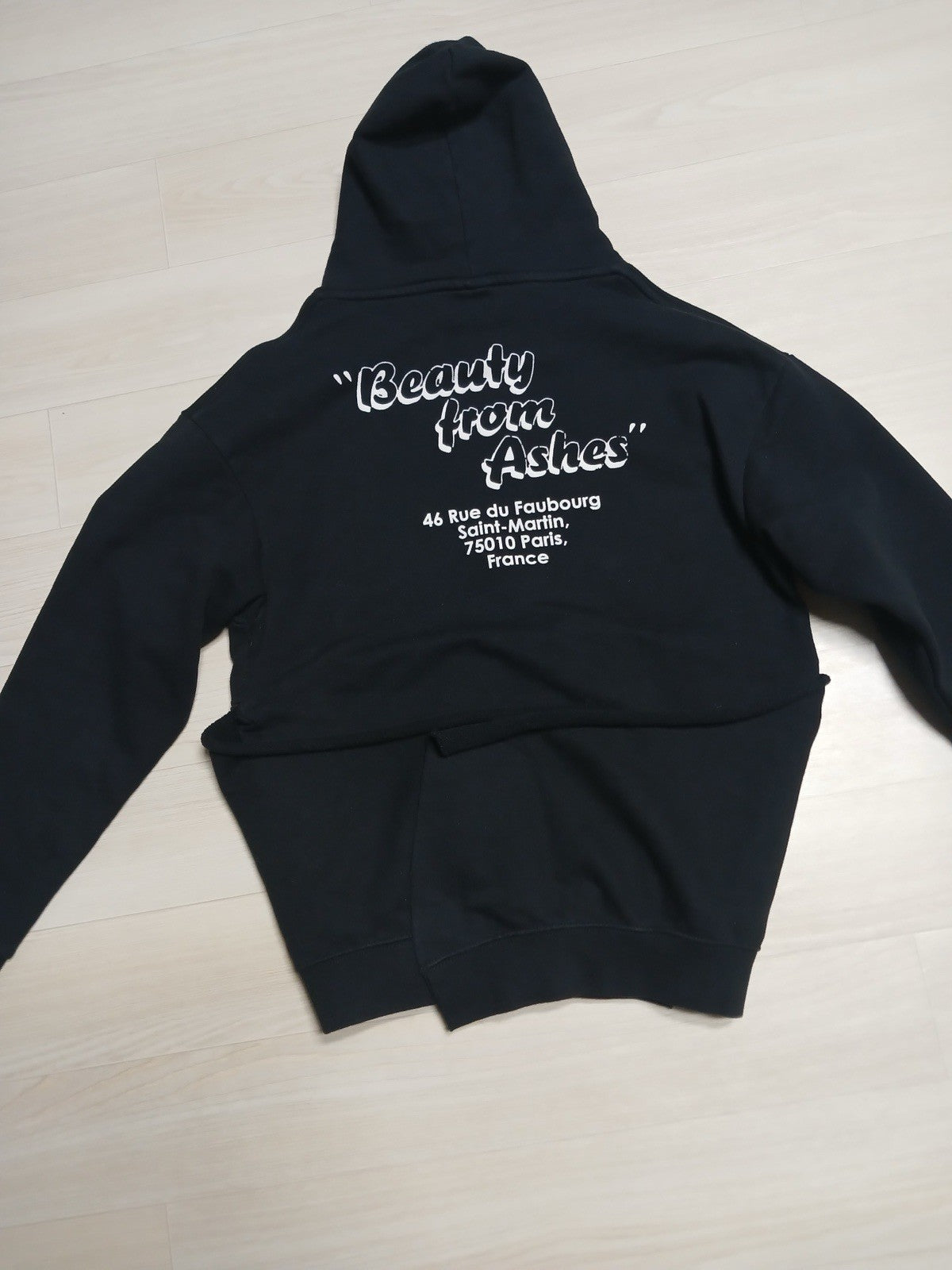 S vetements WE OUR HOMETOWN layered hoodie