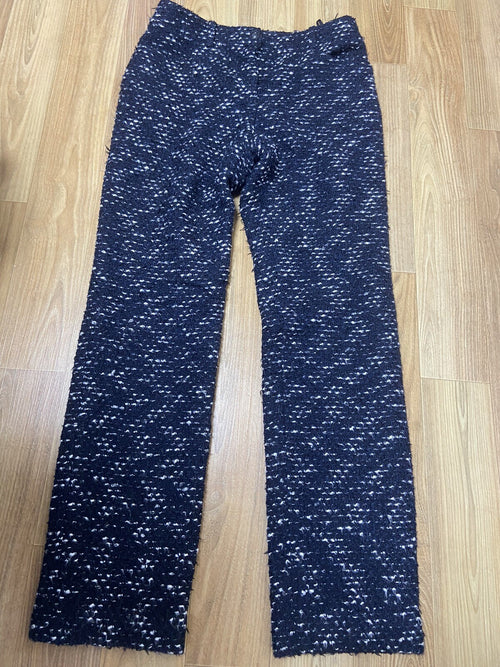 38 Chanel aw04 black navy white tweed pants