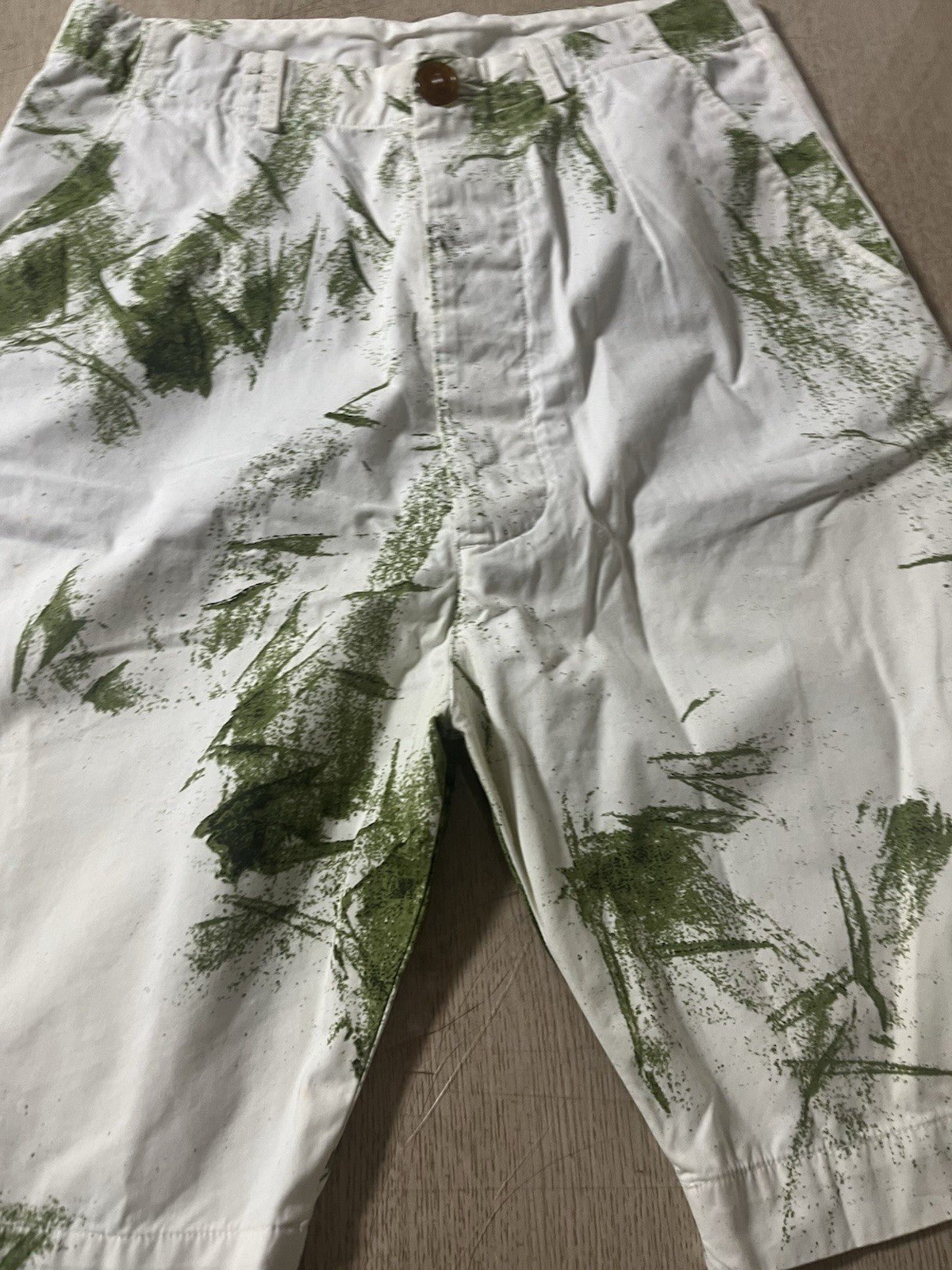 44 Vivienne westwood leaf printing bermuda short pants