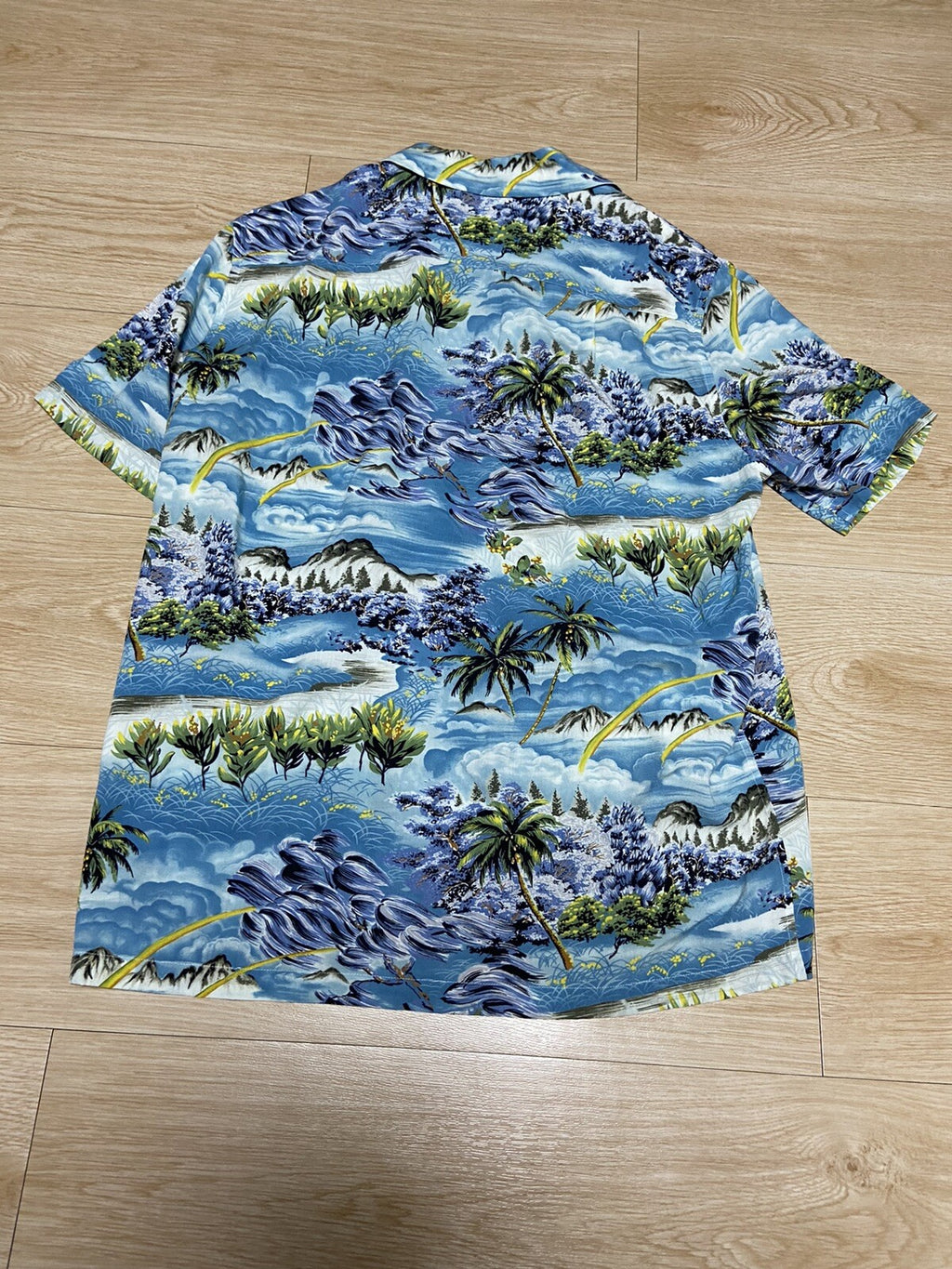 38 Saint Laurent 16ss surf sound hawaiian button up shirt