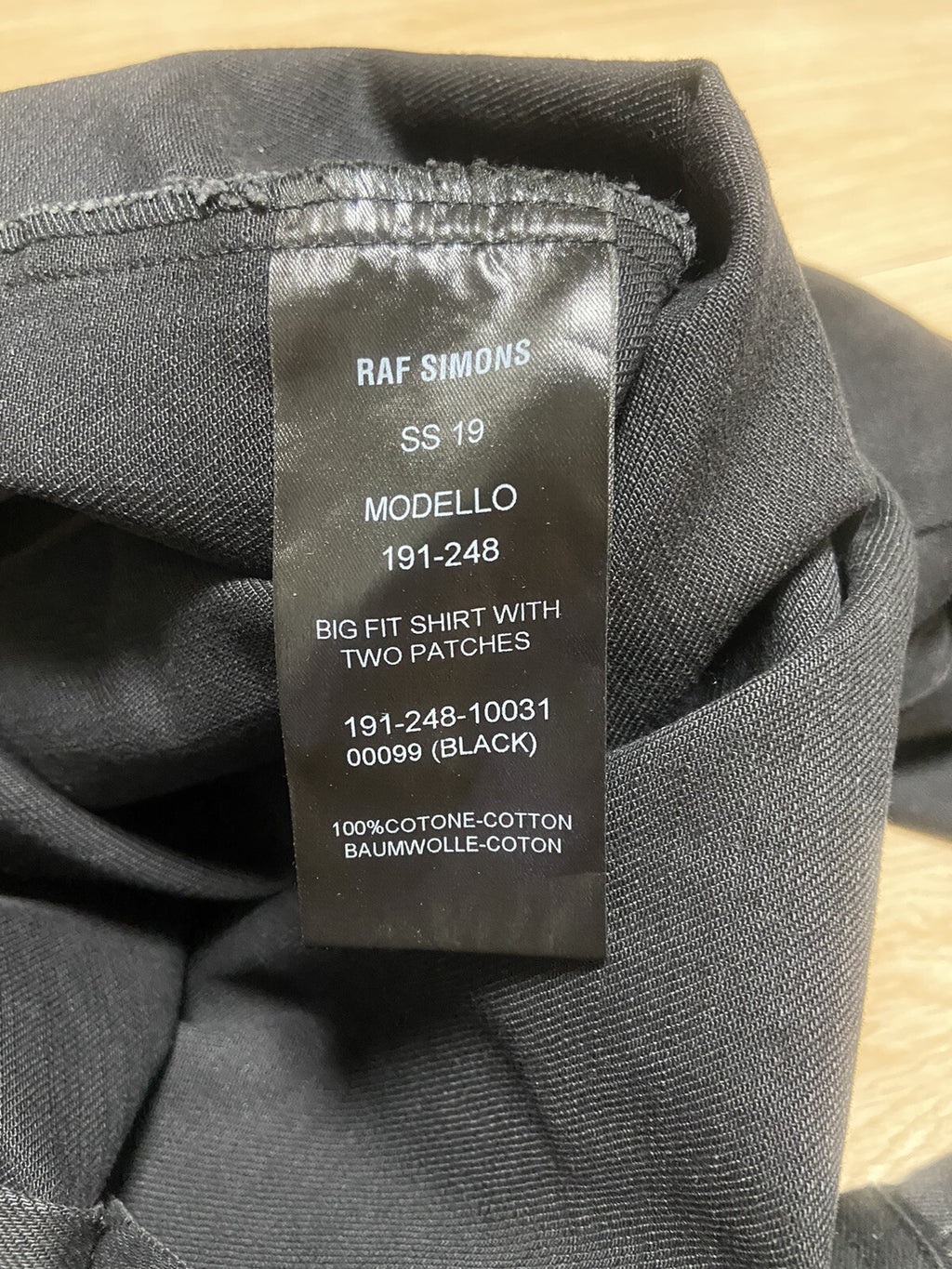 S Raf Simons ss19 oversized Big Fit Double Two patch denim shirt jackrt