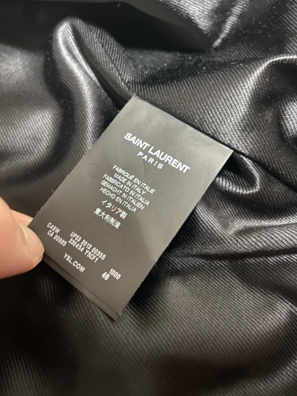 46 Saint Laurent GOAT Fur leather rider jacket