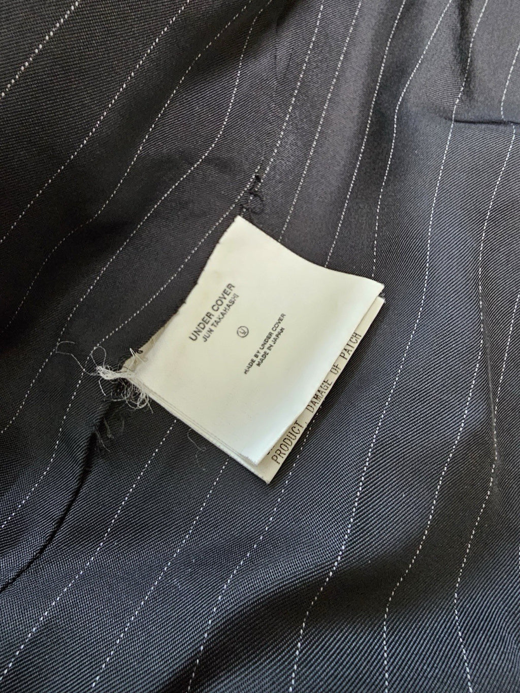 M Undercover AW04 But Beautiful Six-button assymetric blazer jacket
