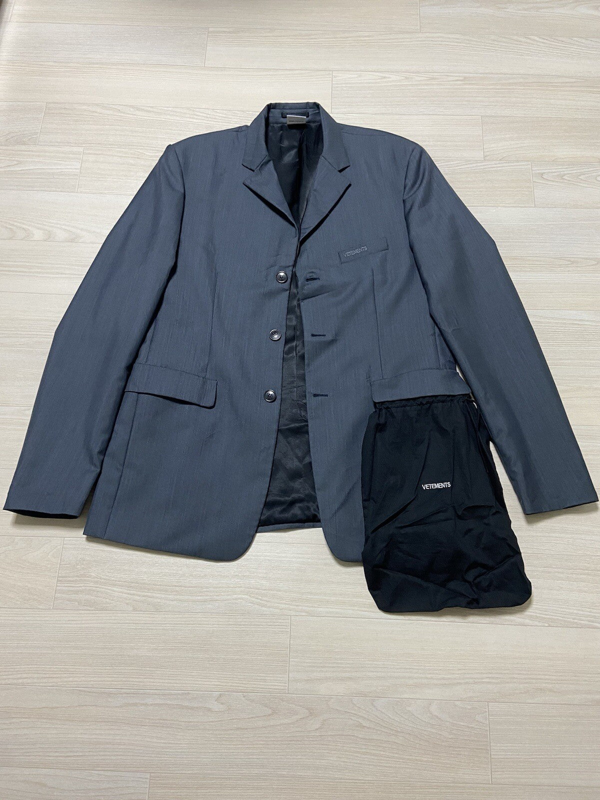 S Vetements mega Pocket Oversized Wool Blazer Jacket