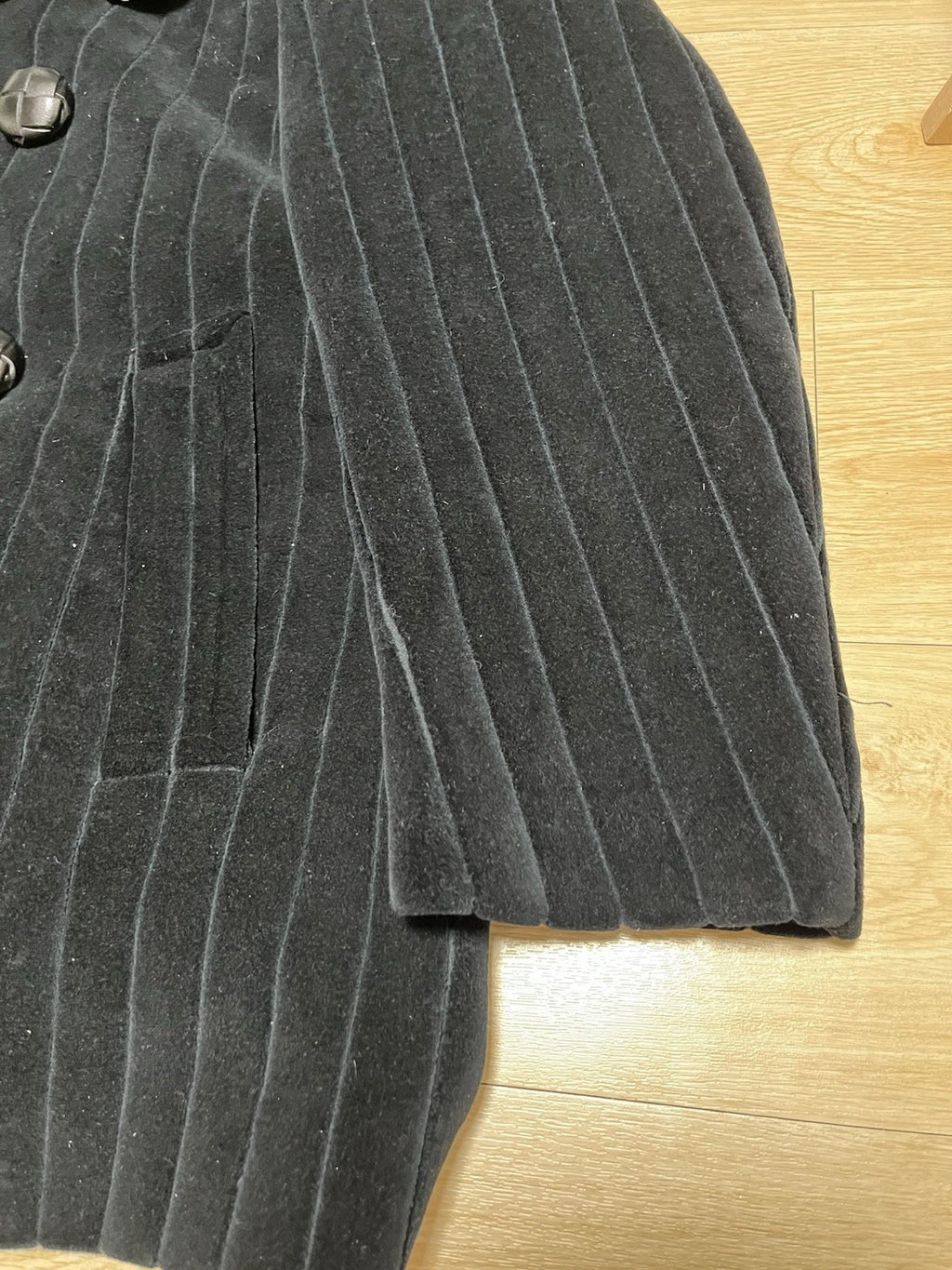 52 Raf Simons Boxy Short Velvet oversized caban coat jacket
