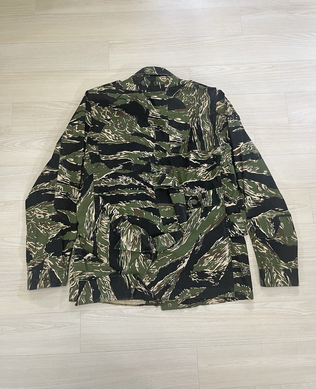 2 Undercover reconstructed M-65 tiger camo military jacket