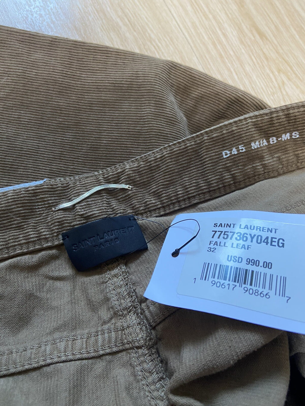 32 Saint Laurent SS24 FW23 Oversized corduroy baggy pants