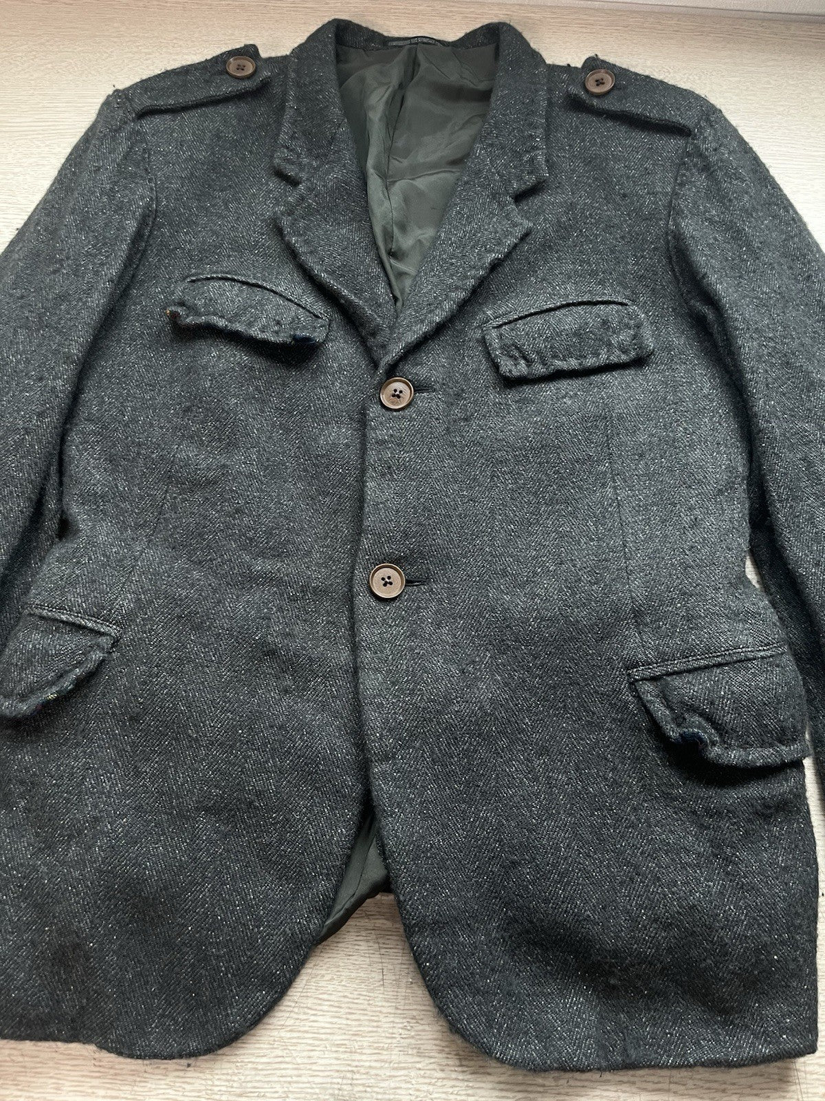 4 Yohji yamamoto wool silk military blazer jacket