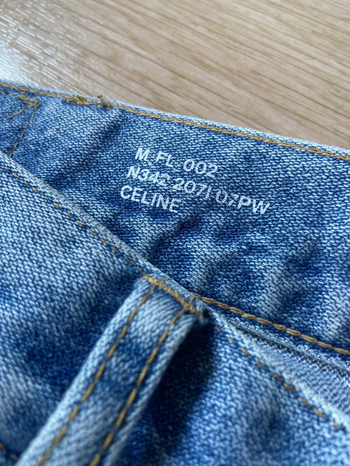 29 Celine SS20 Peer wash Bootcut flare jeans denim pants