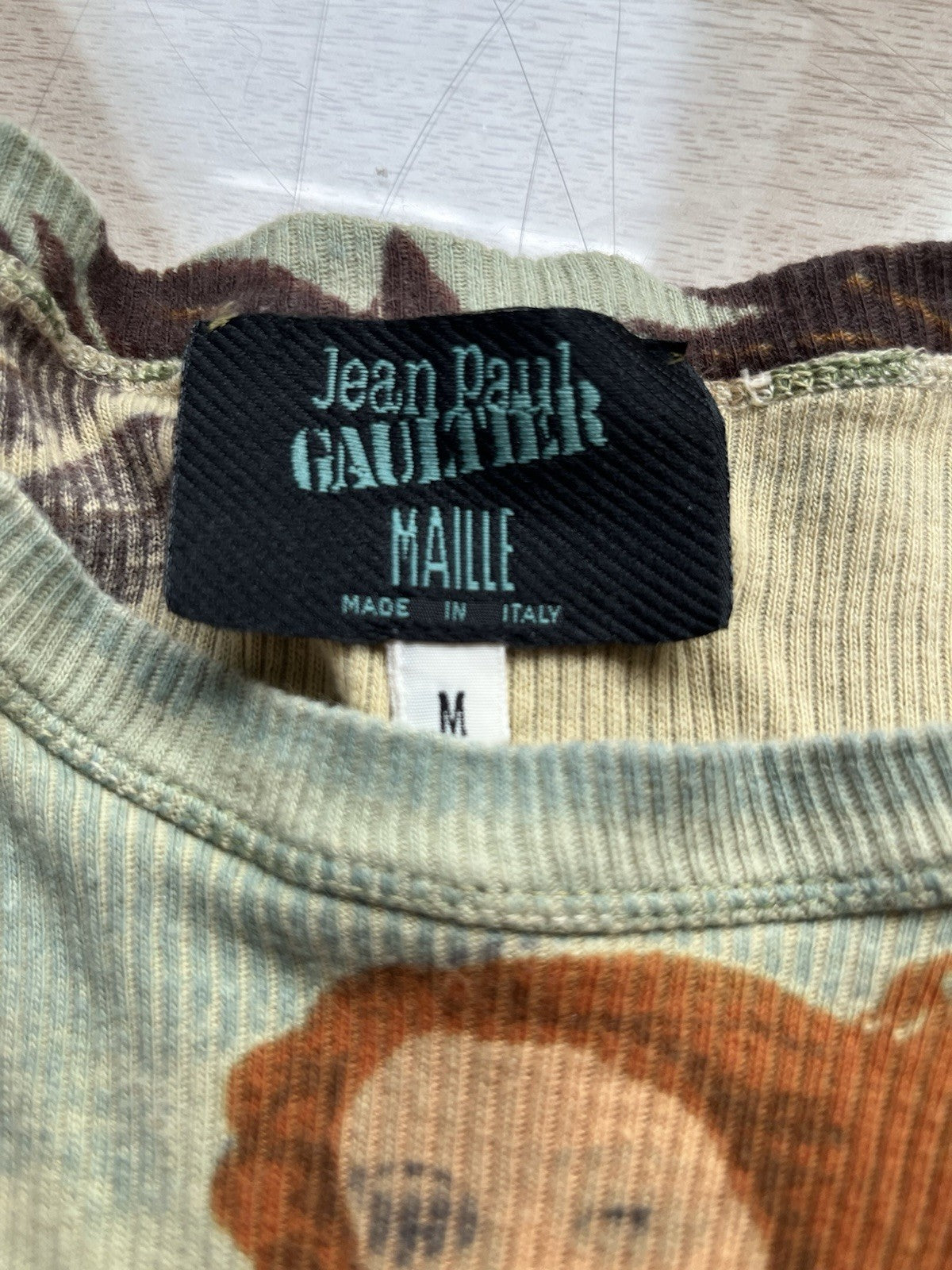 M Jean Paul Gaultier venus de milo power net mesh t shirt