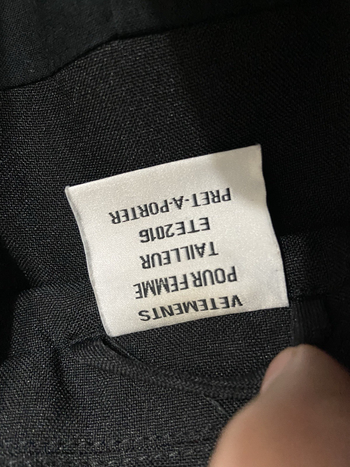 XS Vetements SS16 power shoulder long coat