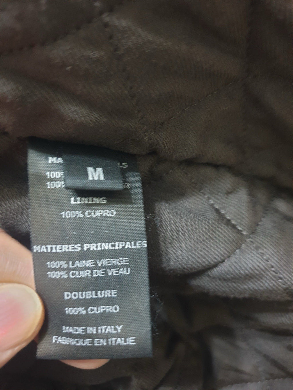 M Vetements oversized TIE leather trim VAGABOND wool coat