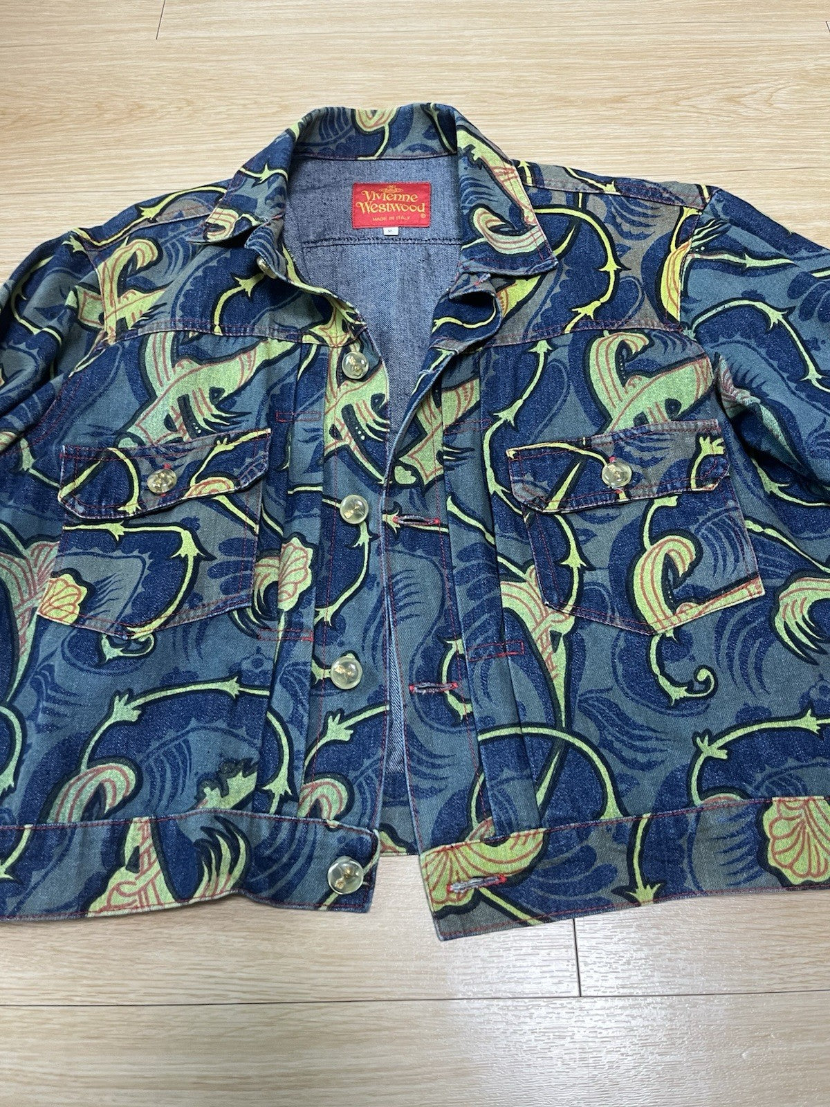 M Vivienne westwood VINTAGE 90s Grand hotel paisley Printing denim jacket