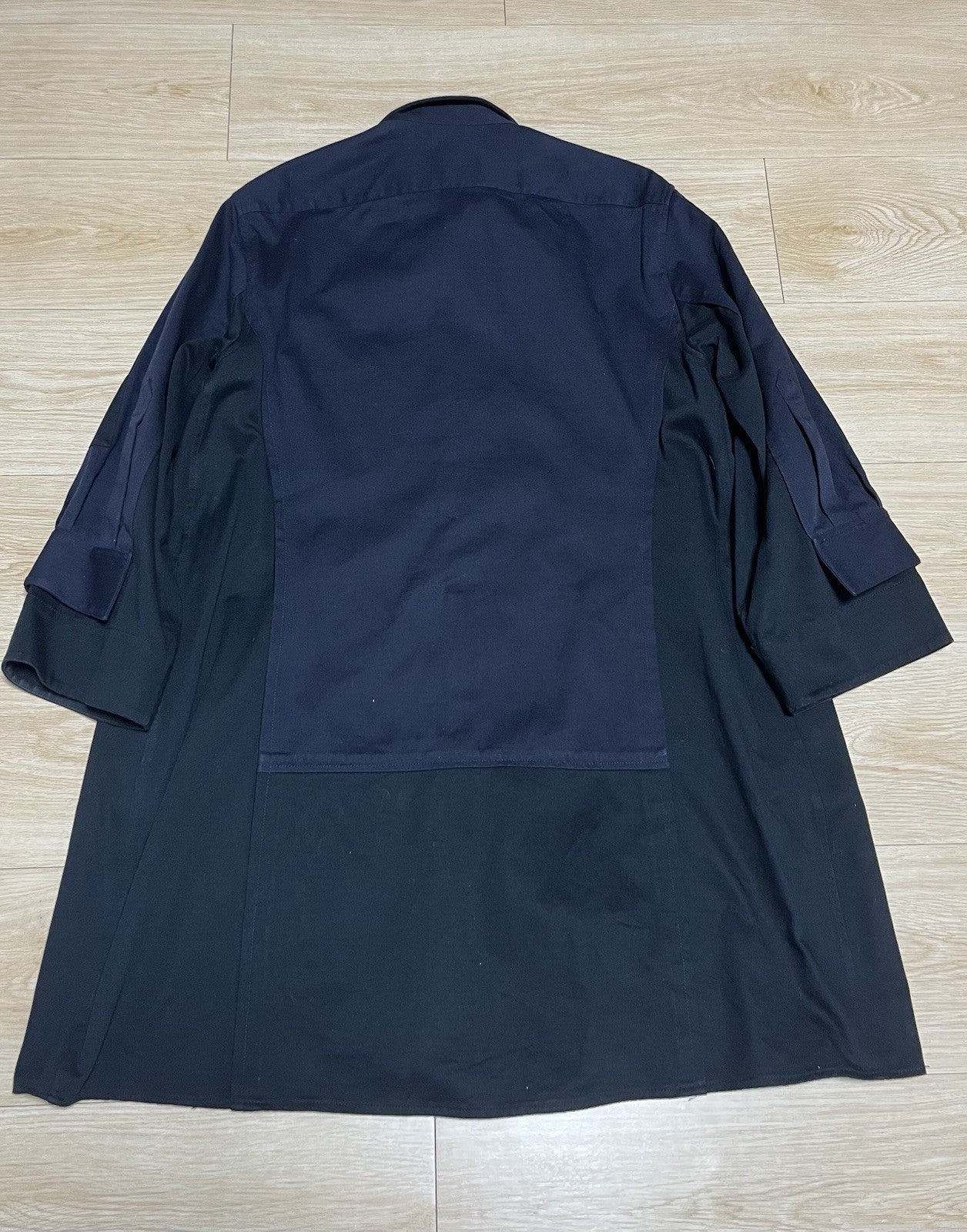 38 Celine Oversized military arm zipper denim shirt jacket