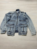 XS Celine Oversized ‘so happy’ sequin denim bomber jacket