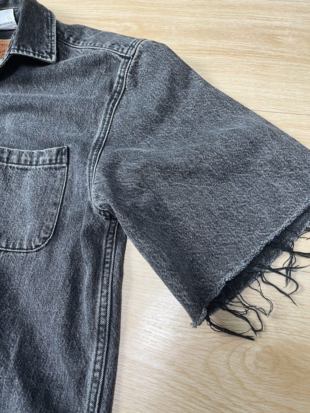 XS Vetements Levis oversized short sleeve denim shirt jacket