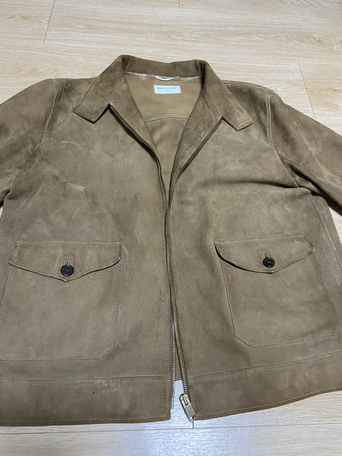 54 Saint Laurent ss14 14ss aviator suede leather jacket