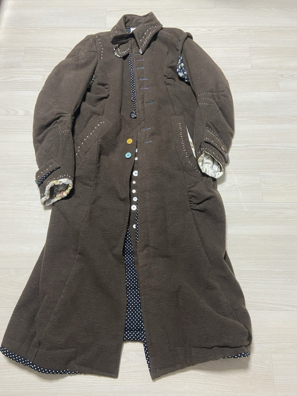 M Undercover aw04 BUT BEAUTIFUL Finale hand sewn coat